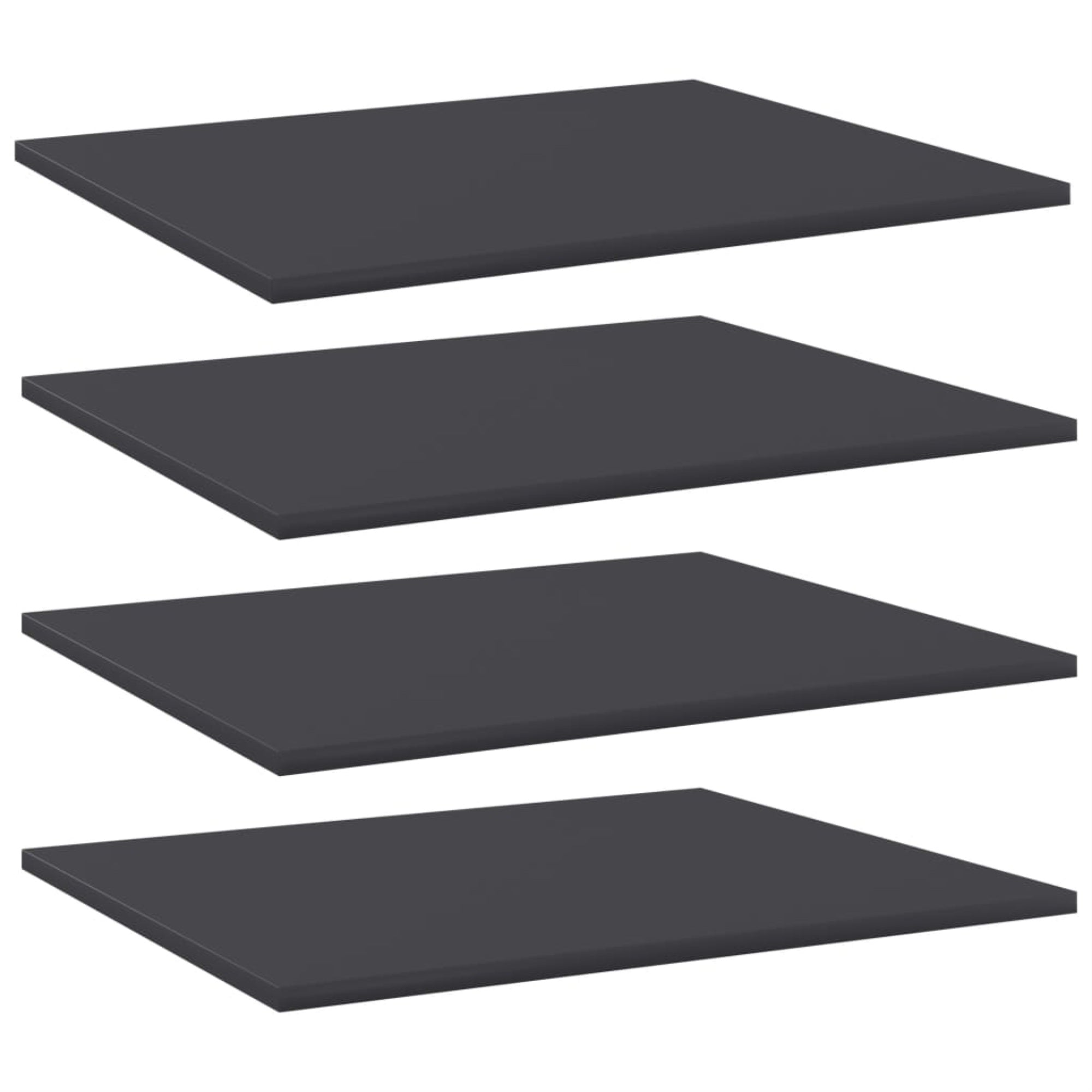 Vidaxl Bookshelf Boards 4 Pcs Gray 23.6'X19.7'X0.6' Chipboard