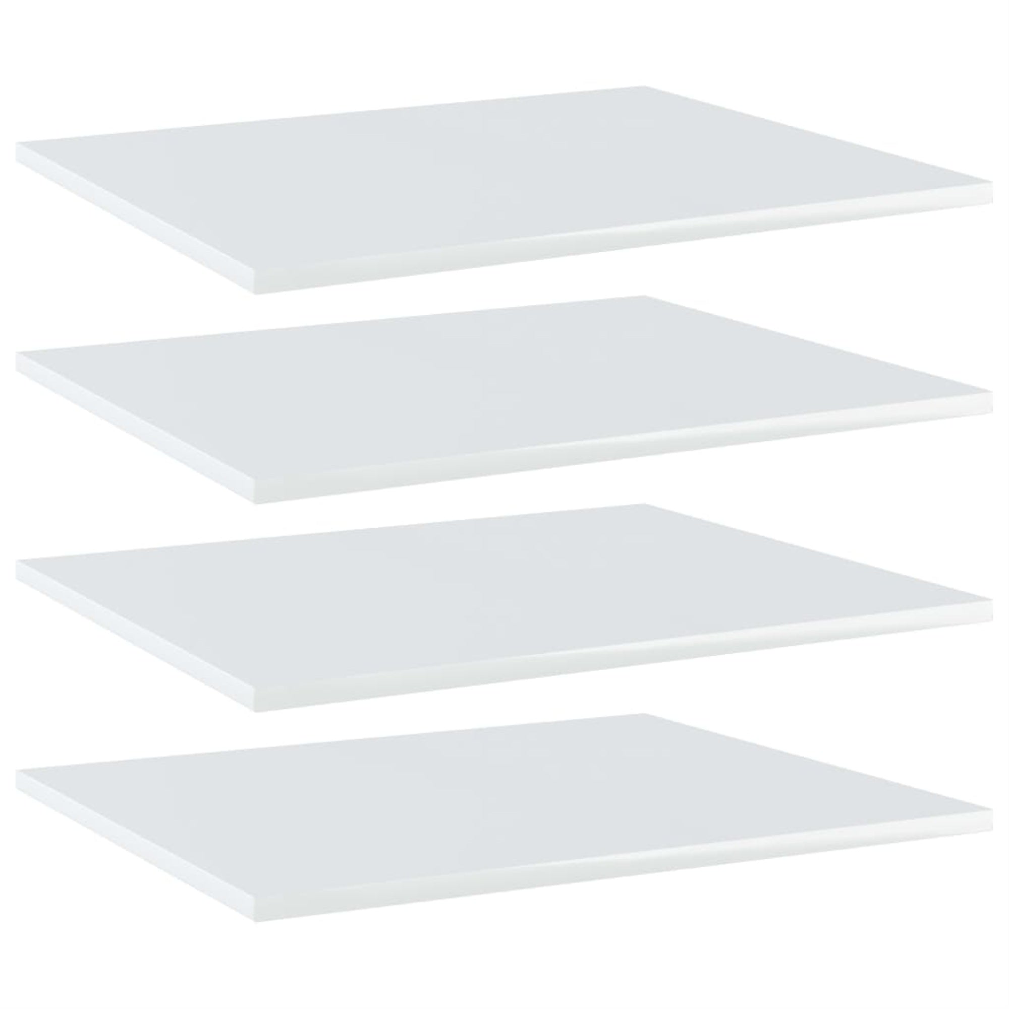 Vidaxl Bookshelf Boards 4 Pcs High Gloss White 23.6'X19.7'X0.6' Chipboard