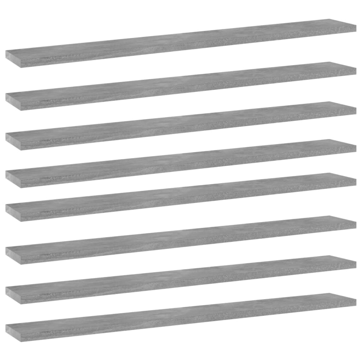 Vidaxl Bookshelf Boards 8 Pcs Concrete Gray 31.5'X3.9'X0.6' Chipboard