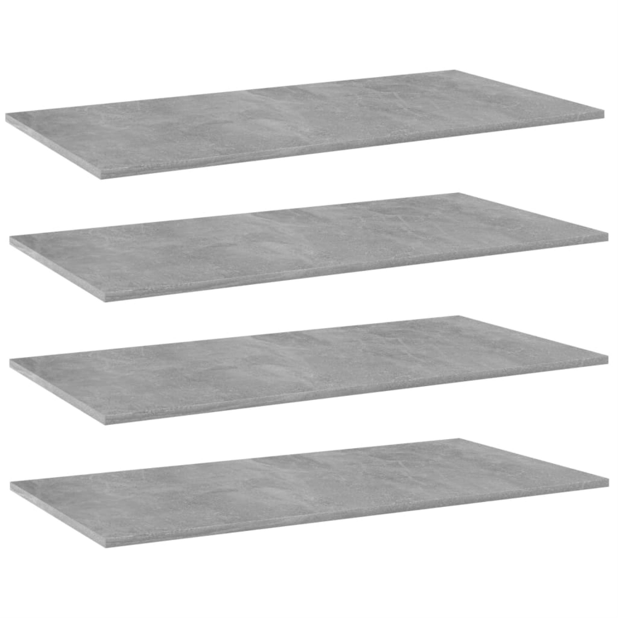 Vidaxl Bookshelf Boards 4 Pcs Concrete Gray 31.5'X11.8'X0.6' Chipboard