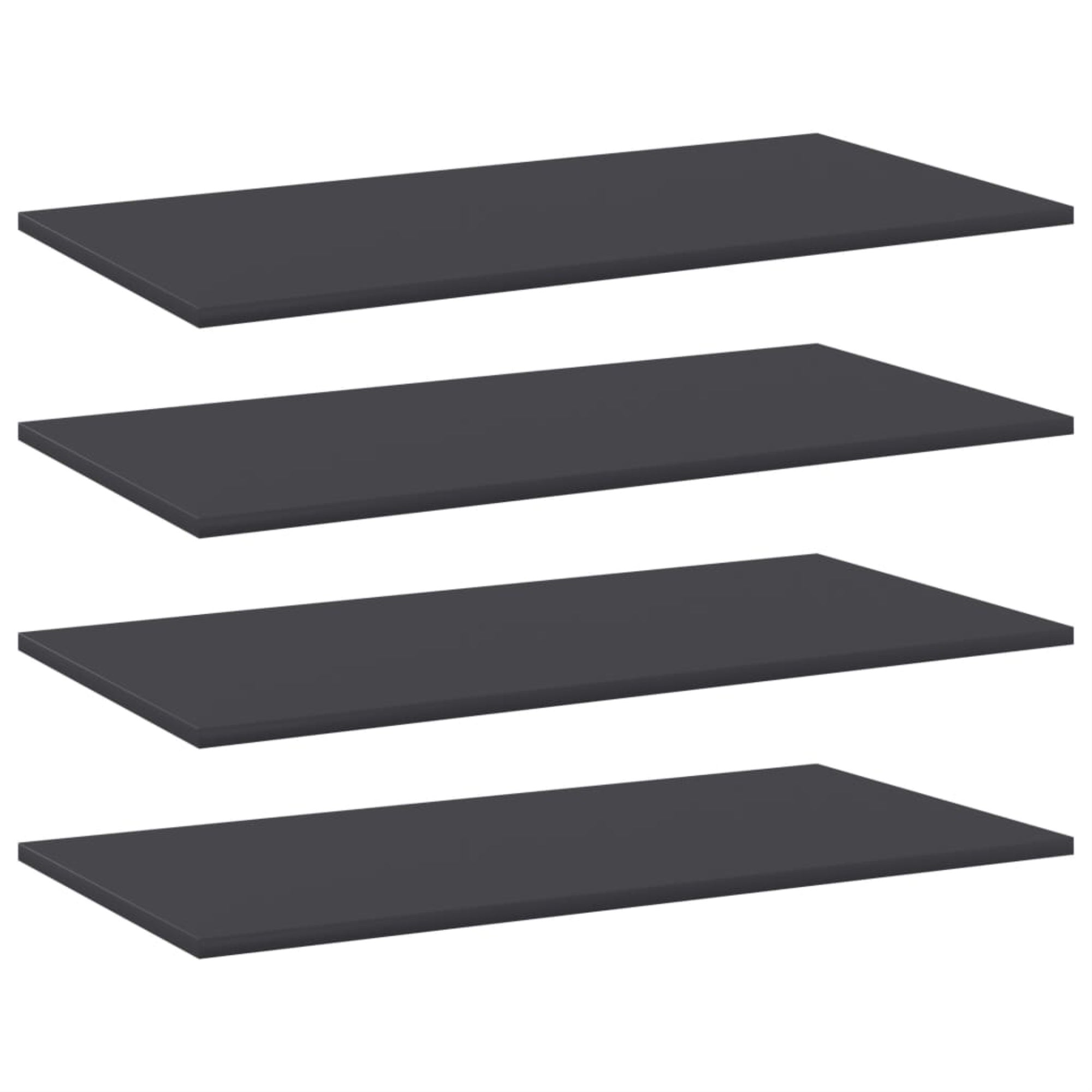 Vidaxl Bookshelf Boards 4 Pcs Gray 31.5'X15.7'X0.6' Chipboard