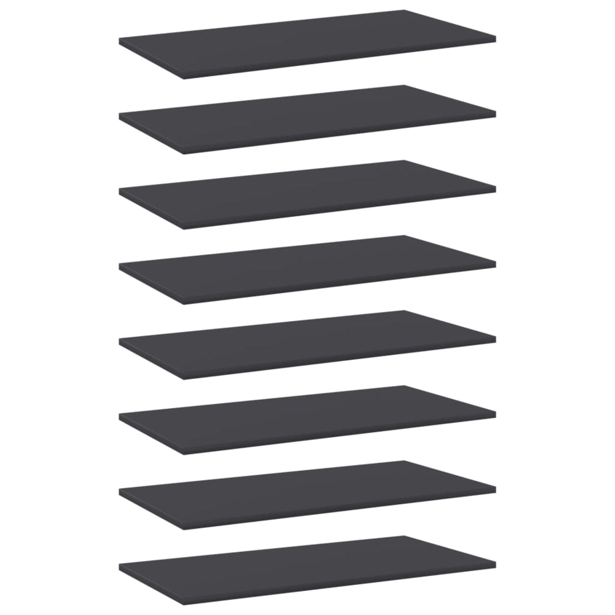 Vidaxl Bookshelf Boards 8 Pcs Gray 31.5'X15.7'X0.6' Chipboard