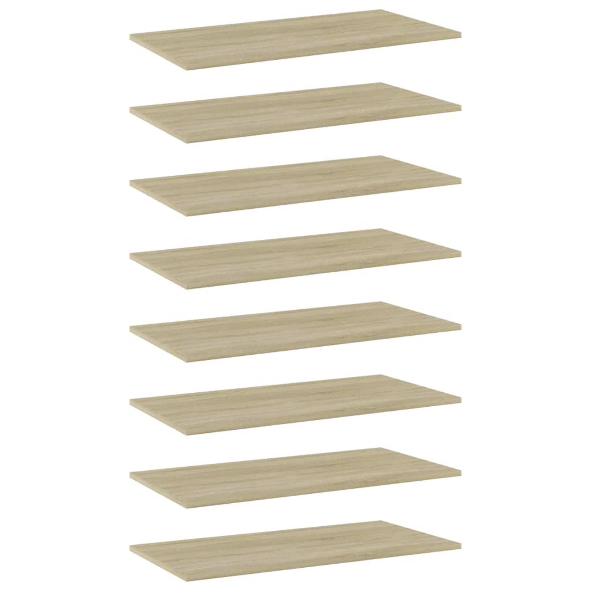 Vidaxl Bookshelf Boards 8 Pcs Sonoma Oak 31.5'X15.7'X0.6' Chipboard