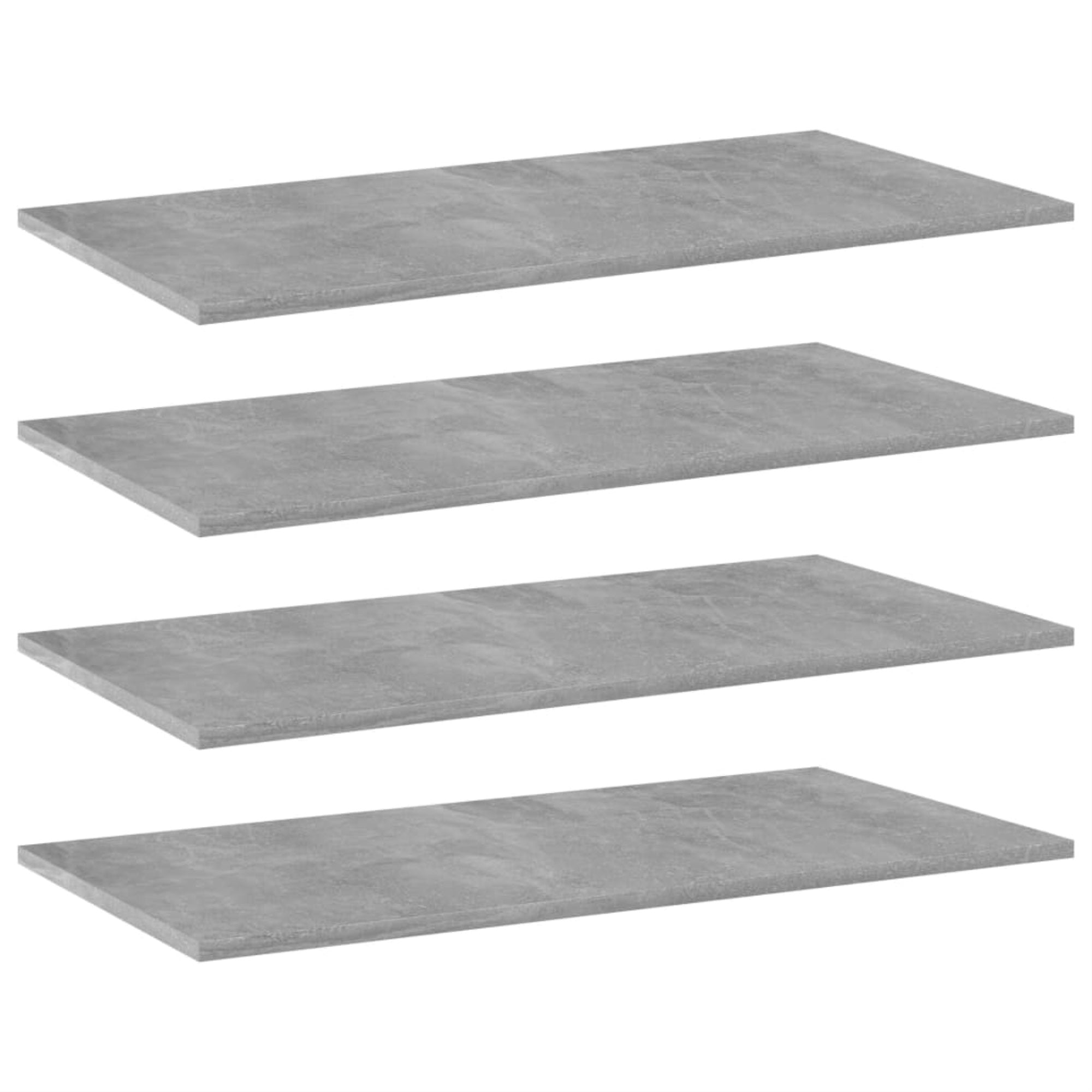 Vidaxl Bookshelf Boards 4 Pcs Concrete Gray 31.5'X15.7'X0.6' Chipboard