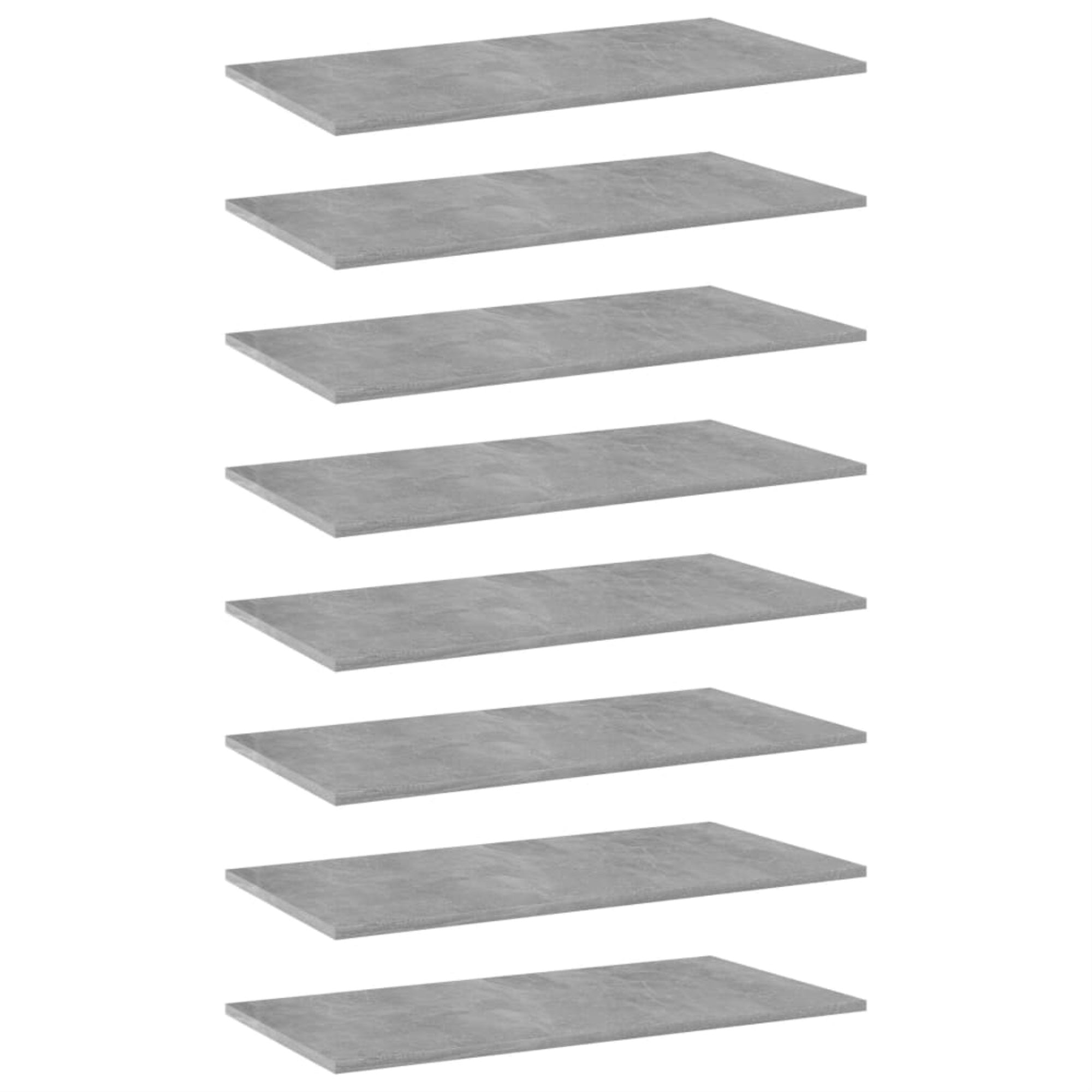 Vidaxl Bookshelf Boards 8 Pcs Concrete Gray 31.5'X15.7'X0.6' Chipboard