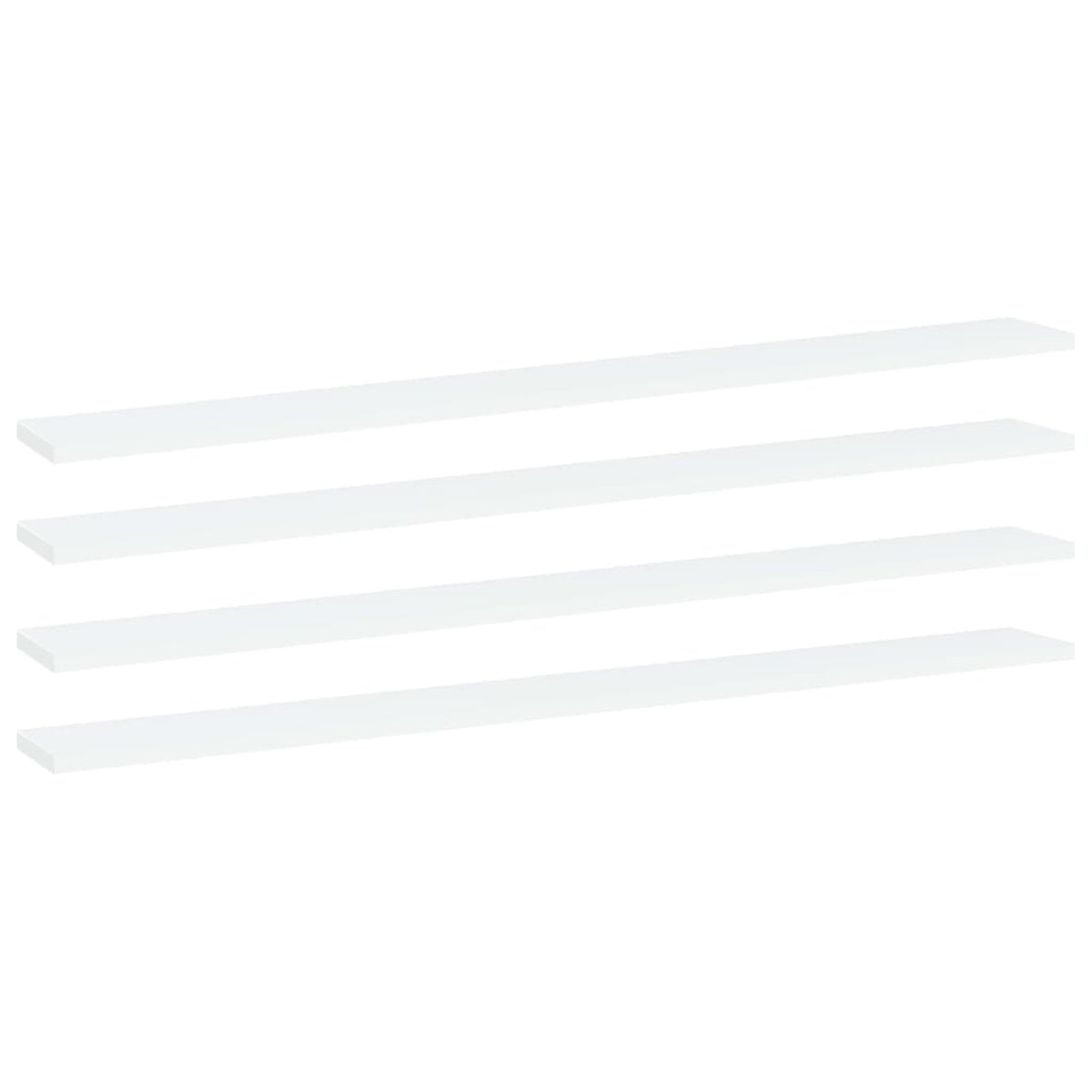 Vidaxl Bookshelf Boards 4 Pcs White 39.4'X3.9'X0.6' Chipboard