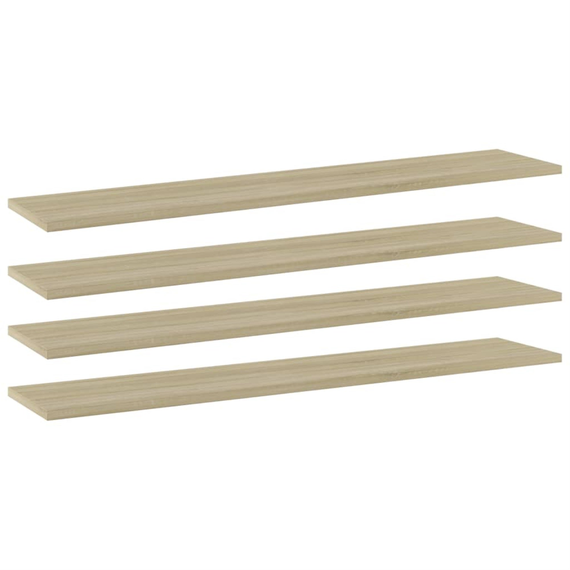 Vidaxl Bookshelf Boards 4 Pcs Sonoma Oak 39.4'X7.9'X0.6' Chipboard