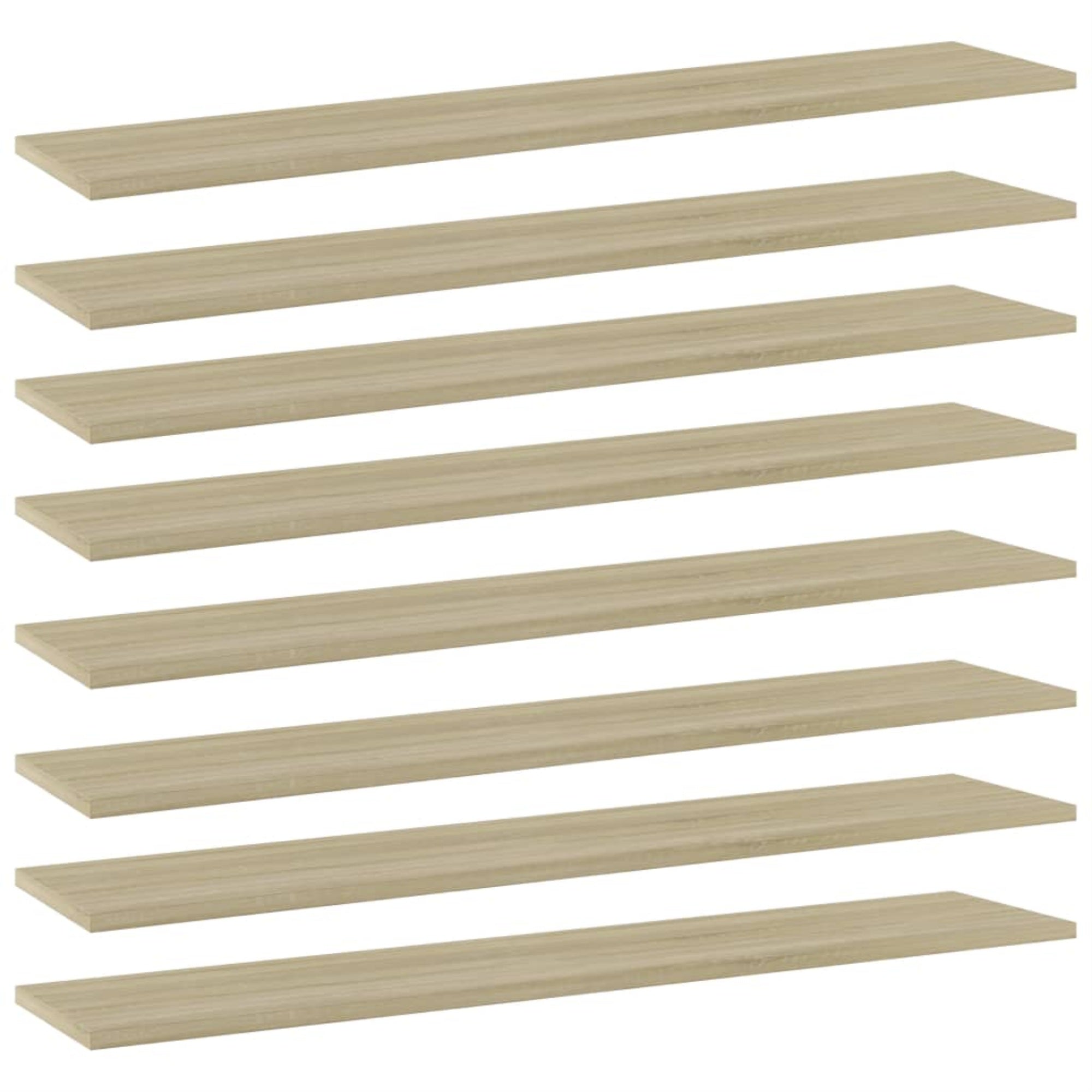 Vidaxl Bookshelf Boards 8 Pcs Sonoma Oak 39.4'X7.9'X0.6' Chipboard