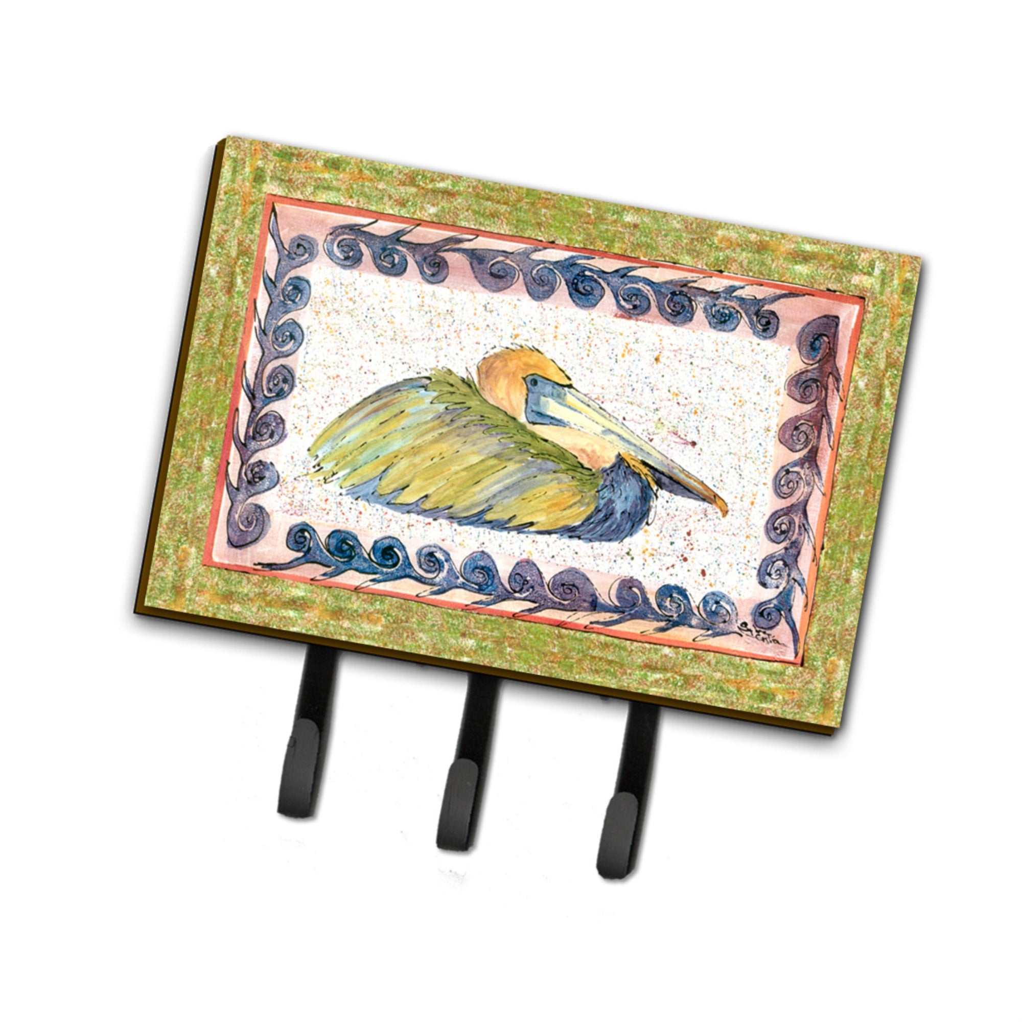 Caroline'S Treasures 8053Th68 Bird-Pelican Leash Holder Or Key Hook, Large, Multicolor