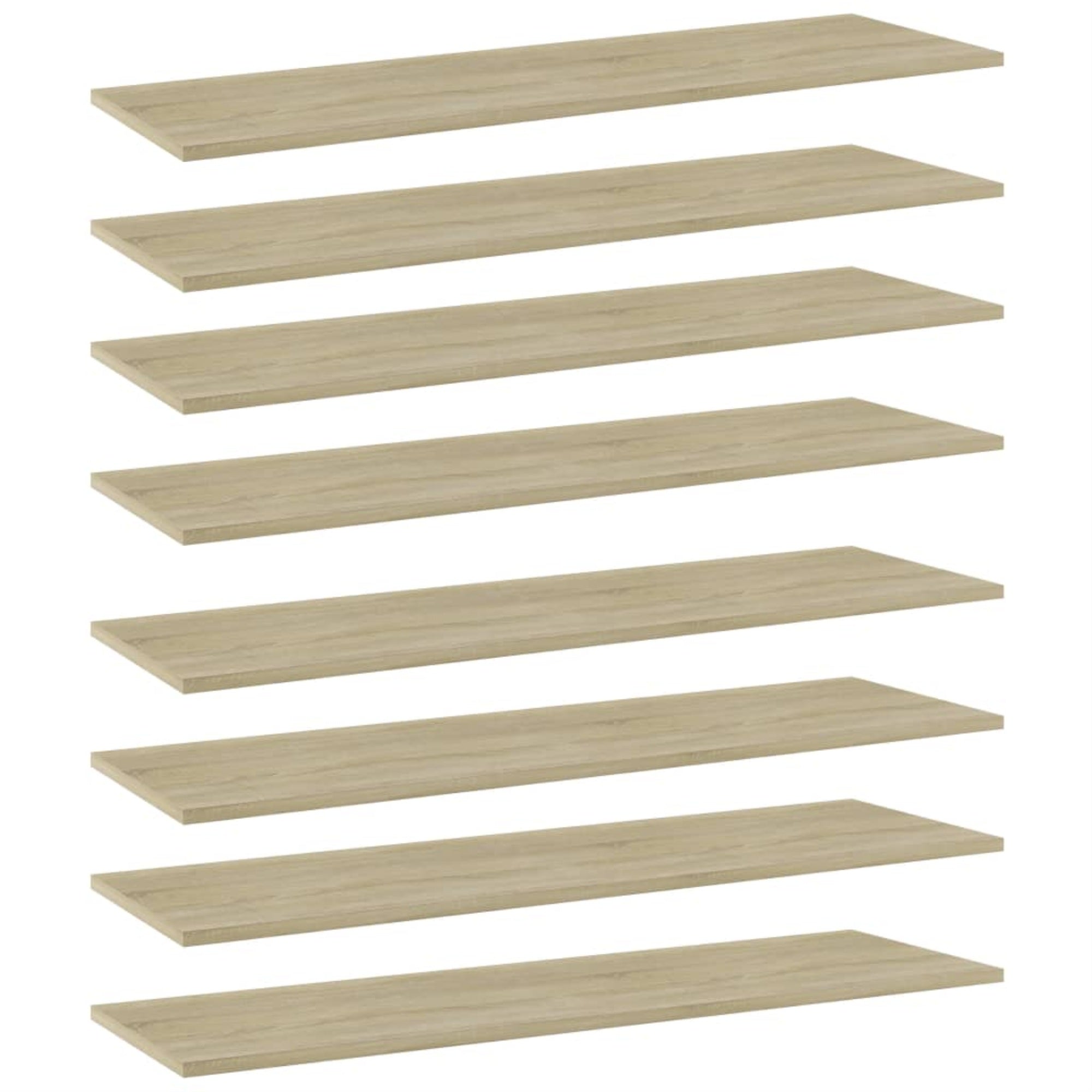 Vidaxl Bookshelf Boards 8 Pcs Sonoma Oak 39.4'X11.8'X0.6' Chipboard