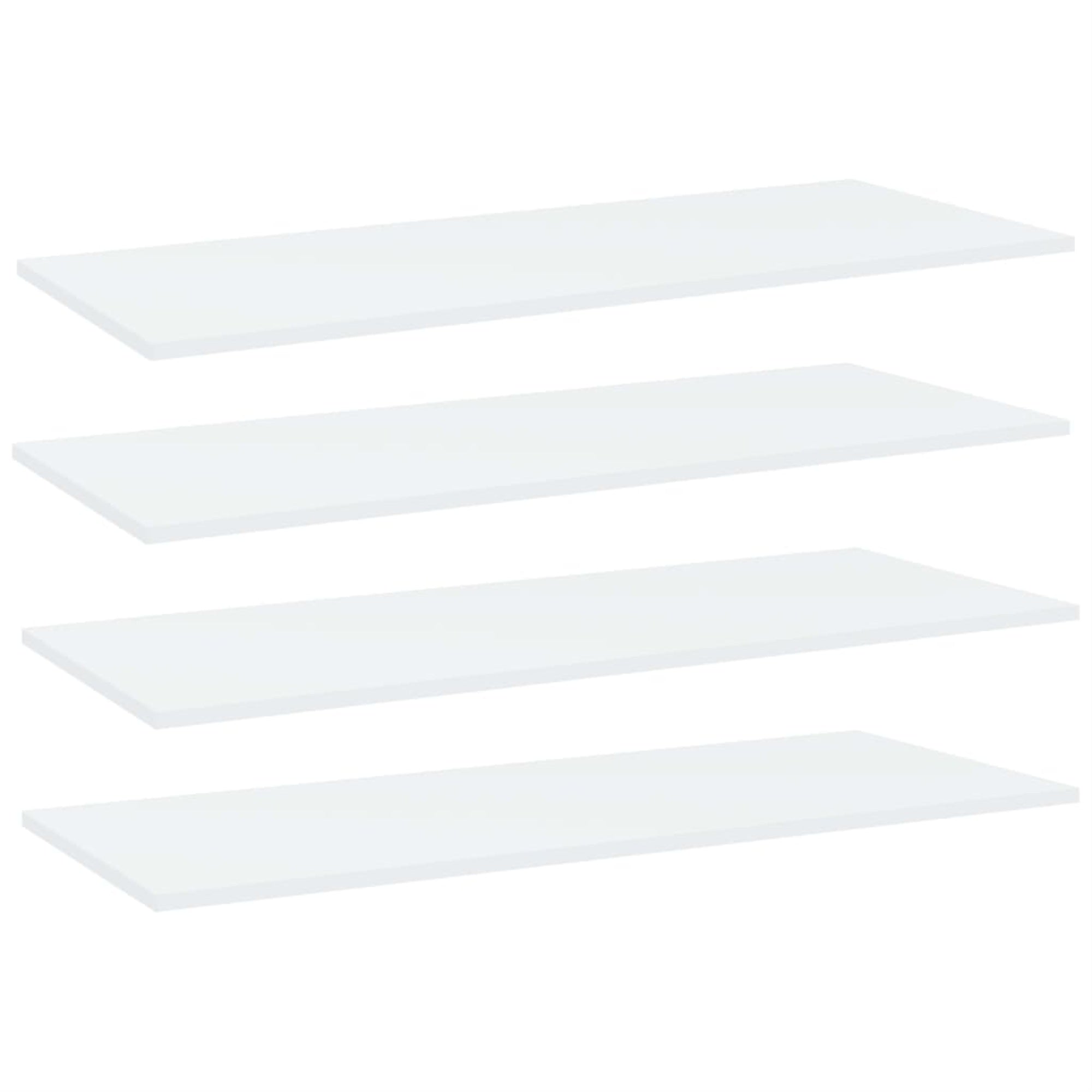 Vidaxl Bookshelf Boards 4 Pcs White 39.4'X15.7'X0.6' Chipboard