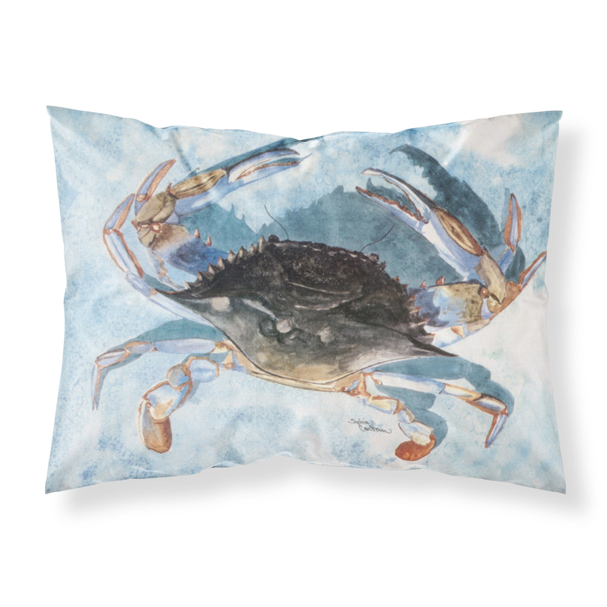Caroline'S Treasures 8055Pillowcase Crab Moisture Wicking Fabric Standard Pillowcase, Large, Multicolor