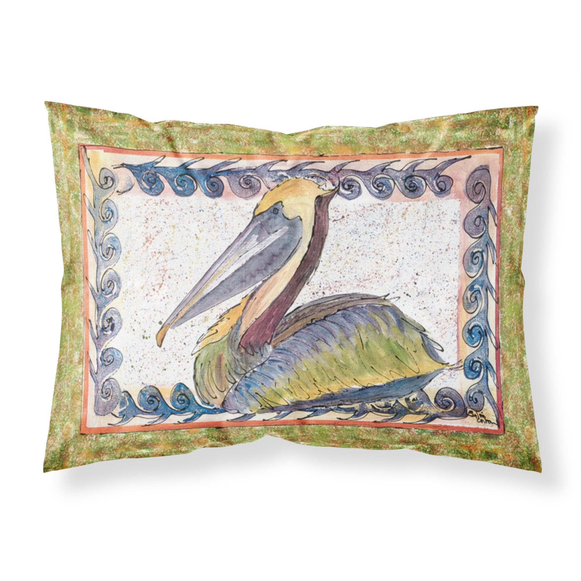 Caroline'S Treasures 8057Pillowcase Bird-Pelican Moisture Wicking Fabric Standard Pillowcase, Large, Multicolor