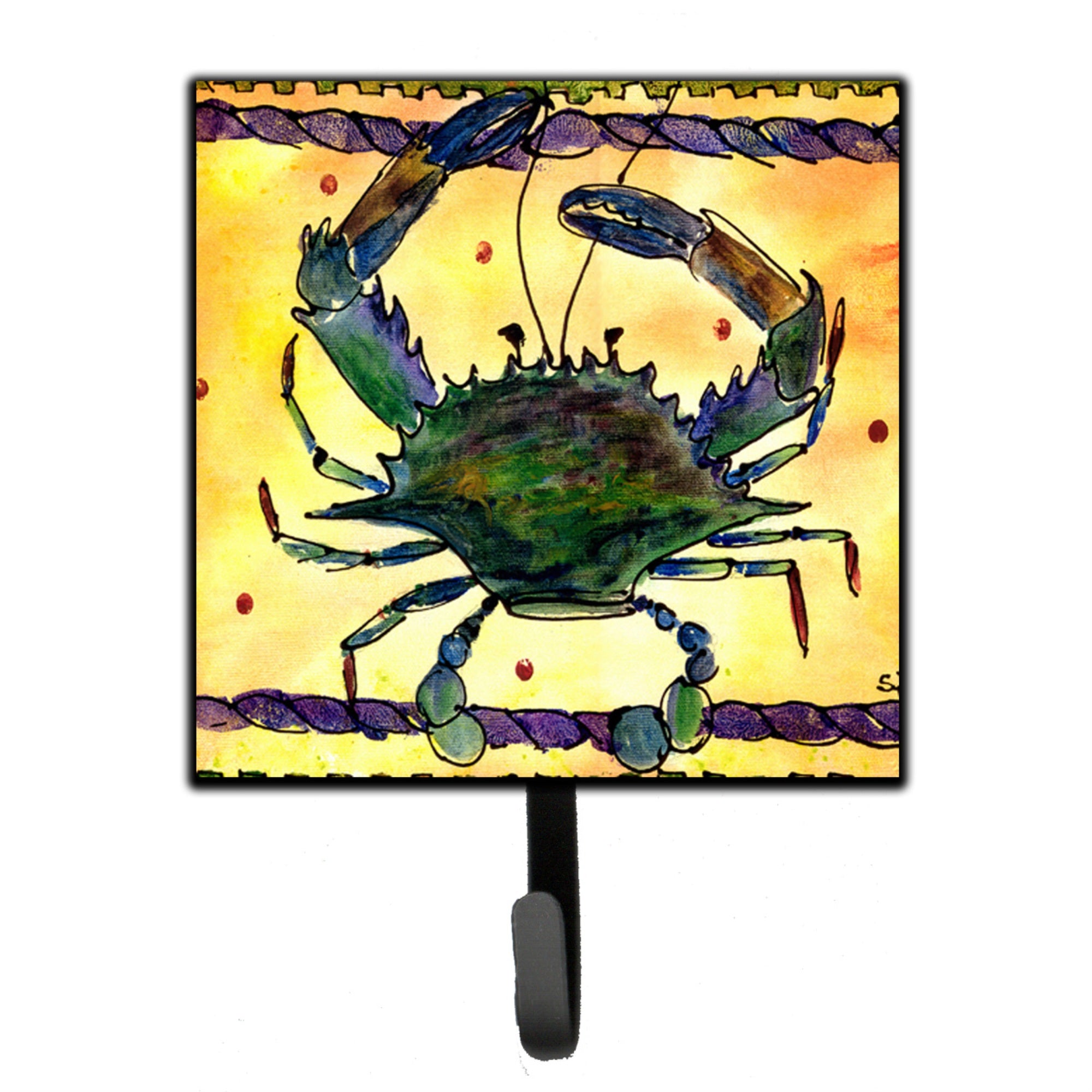 Caroline'S Treasures 8058Sh4 Crab Leash Holder Or Key Hook, Small, Multicolor