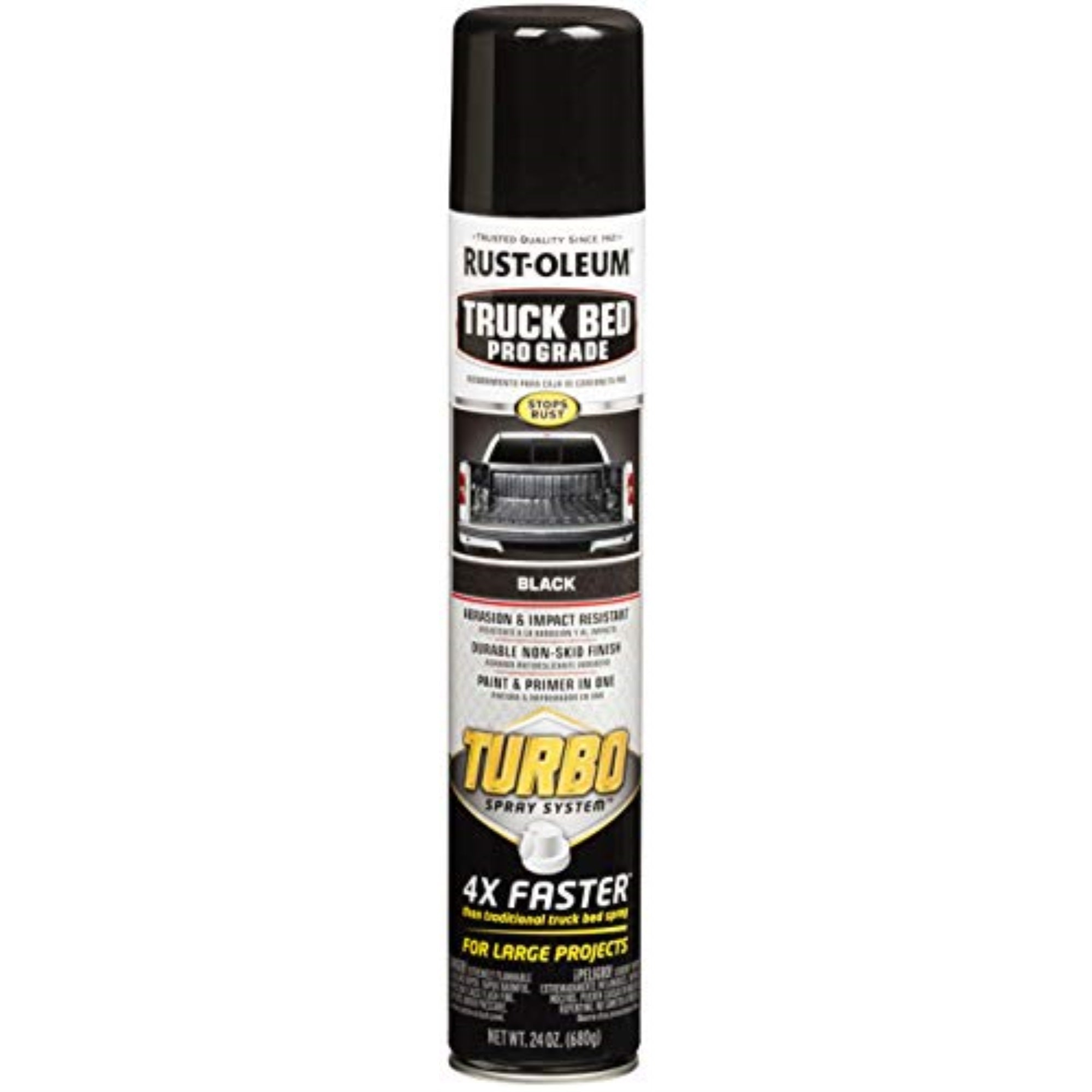 8061447 Trck Bed Coatng Blk 24Oz Rust-Oleum Turbo Black Truck Bed Coating Spray 24 Oz (Pack Of 6)