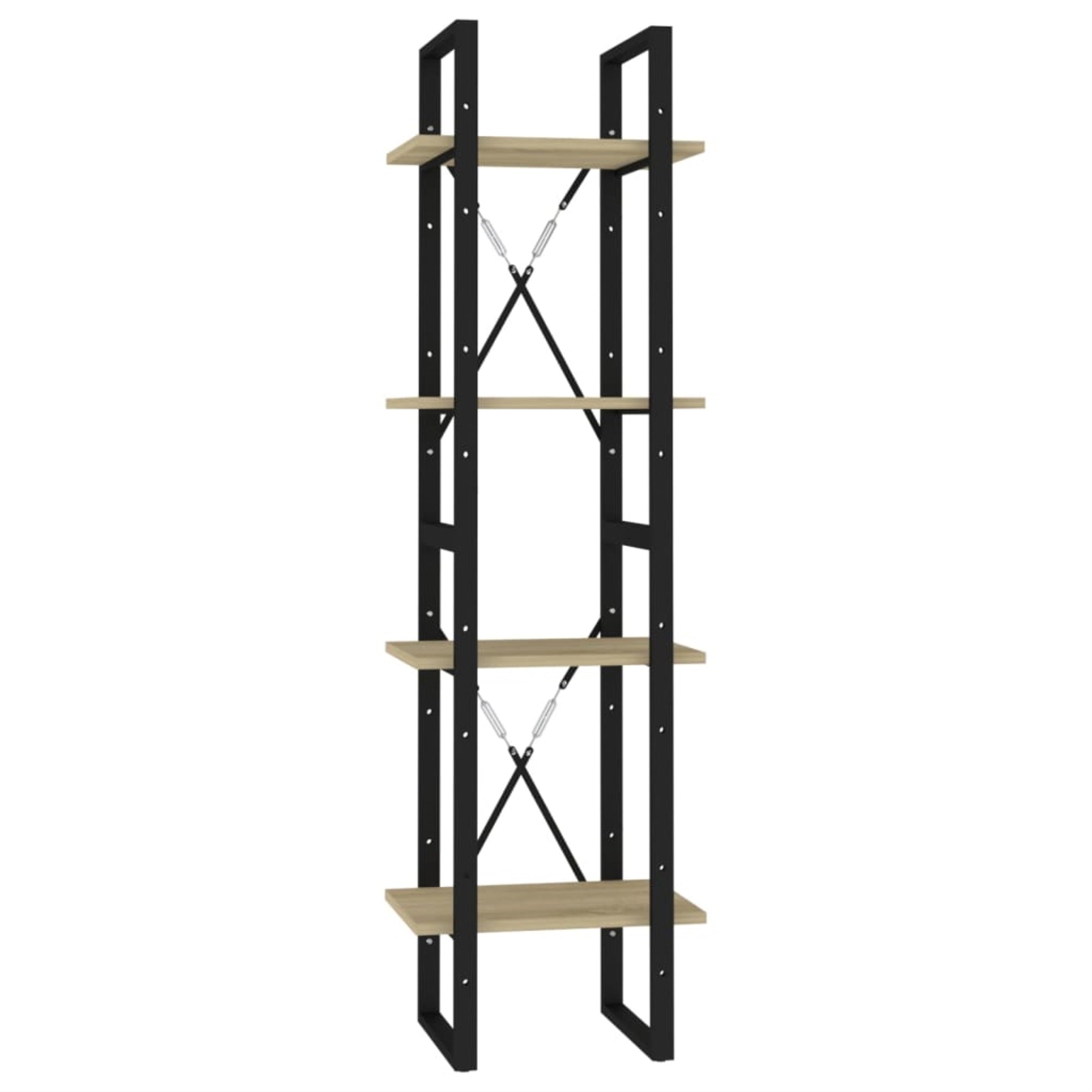 Vidaxl 4-Tier Book Cabinet Sonoma Oak 15.7'X11.8'X55.1' Chipboard