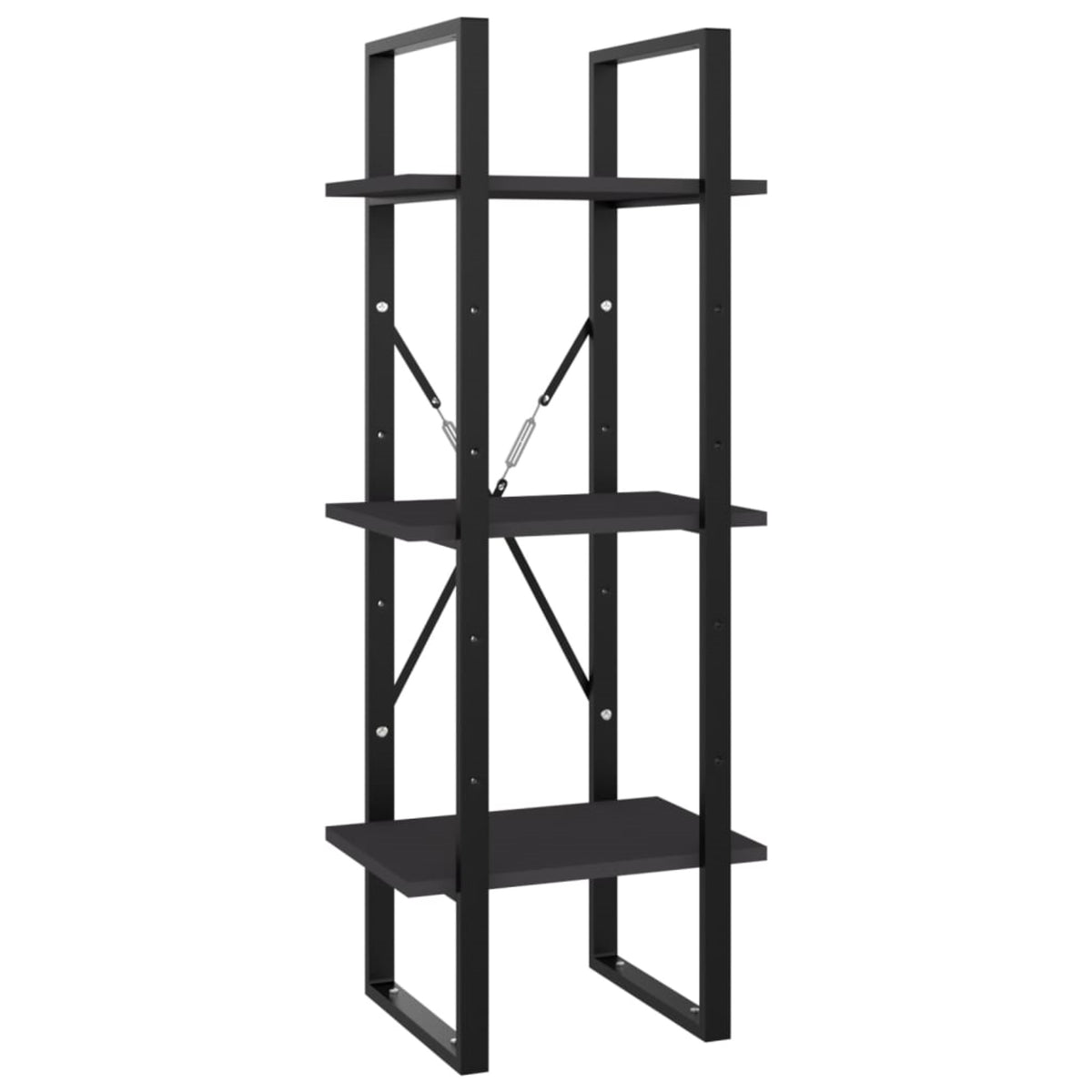 Vidaxl 3-Tier Book Cabinet Gray 15.7'X11.8'X41.3' Chipboard