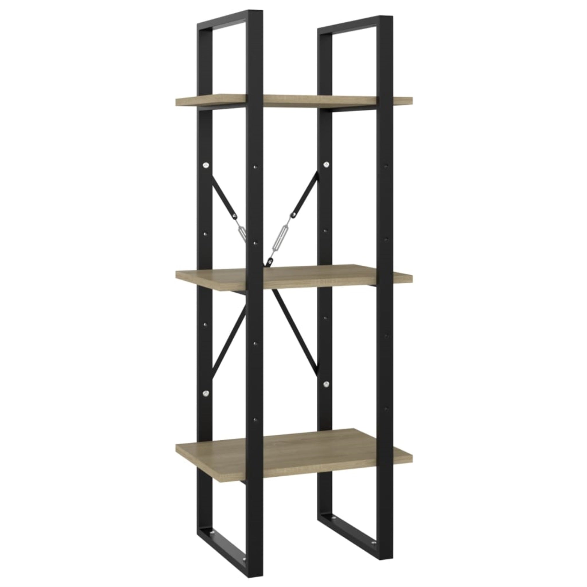 Vidaxl 3-Tier Book Cabinet Sonoma Oak 15.7'X11.8'X41.3' Chipboard