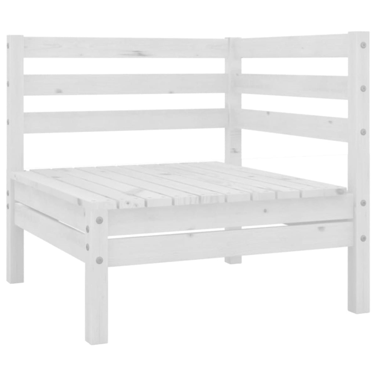 Vidaxl 3 Piece Patio Lounge Set Solid Pinewood White