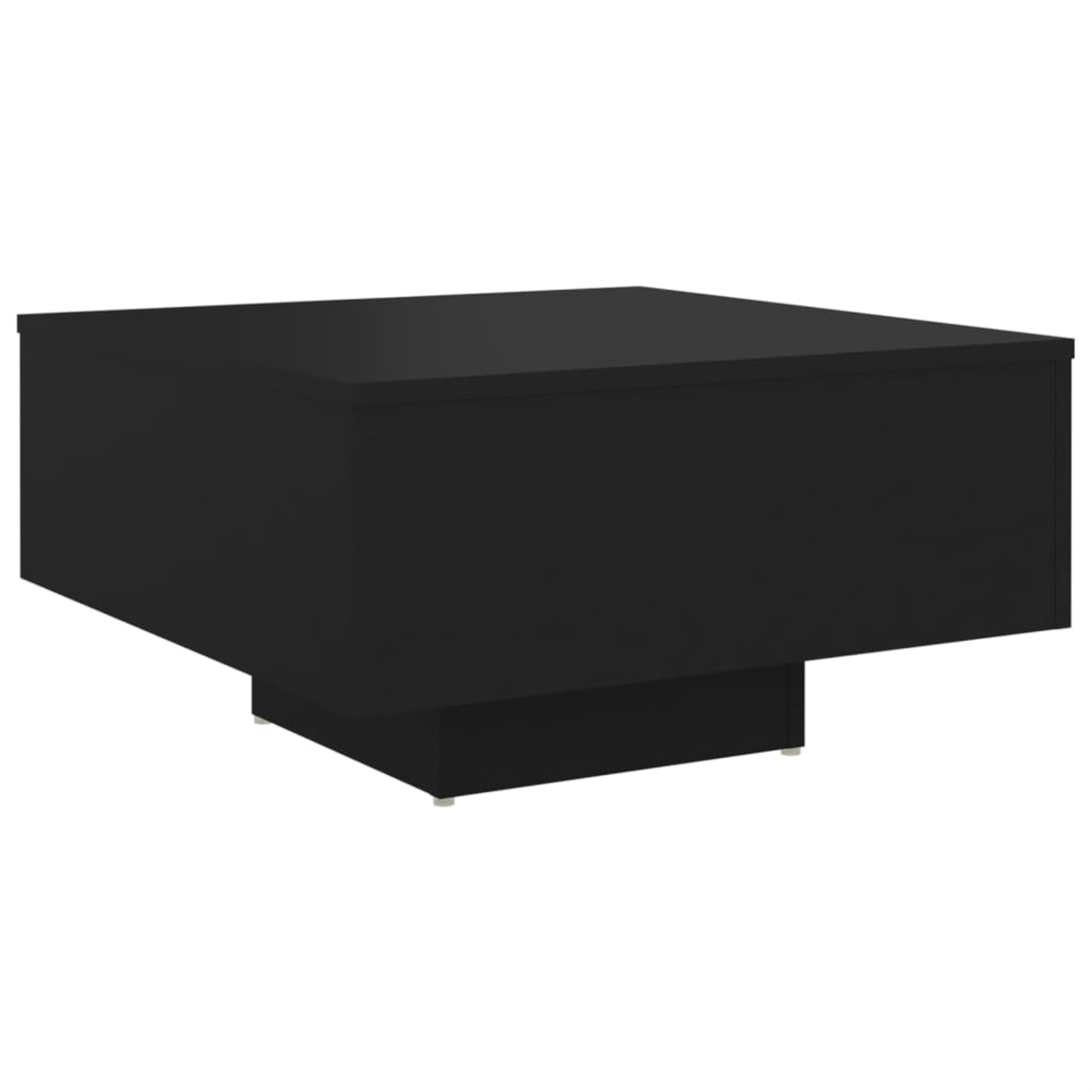 Vidaxl Coffee Table Black 23.6'X23.6'X12.4' Chipboard