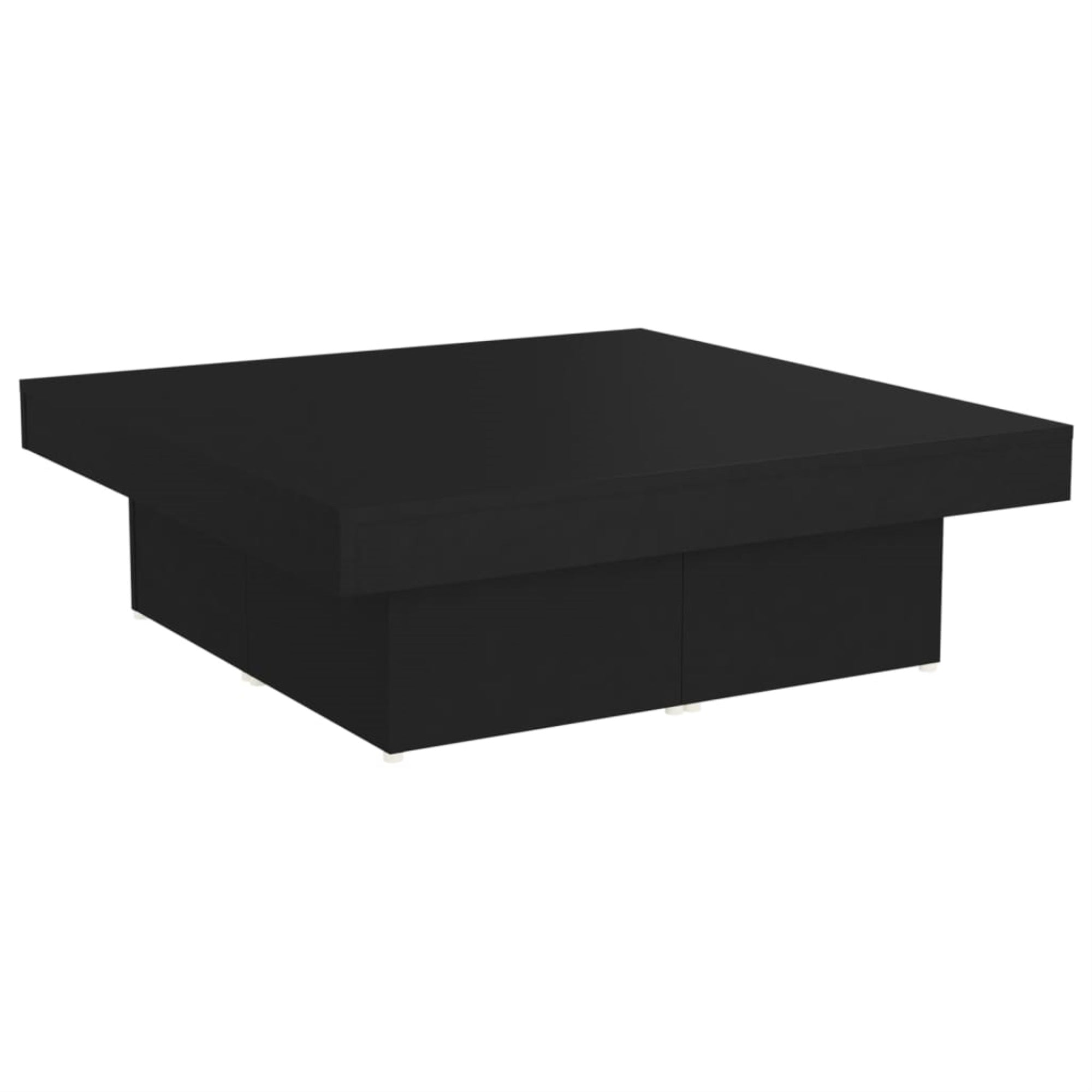 Vidaxl Coffee Table Black 35.4'X35.4'X11' Chipboard