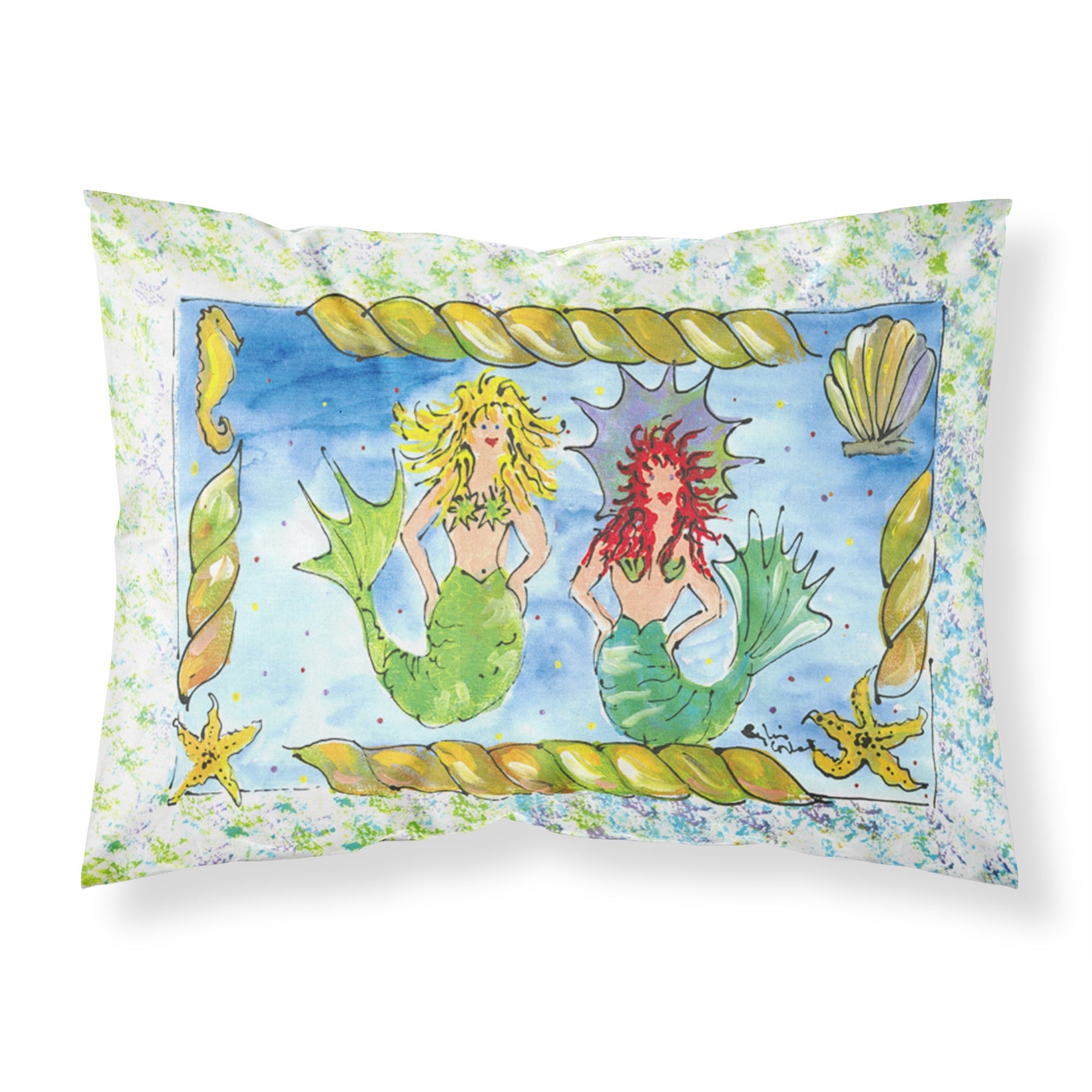 Caroline'S Treasures 8083Pillowcase Mermaid Moisture Wicking Fabric Standard Pillowcase, Large, Multicolor