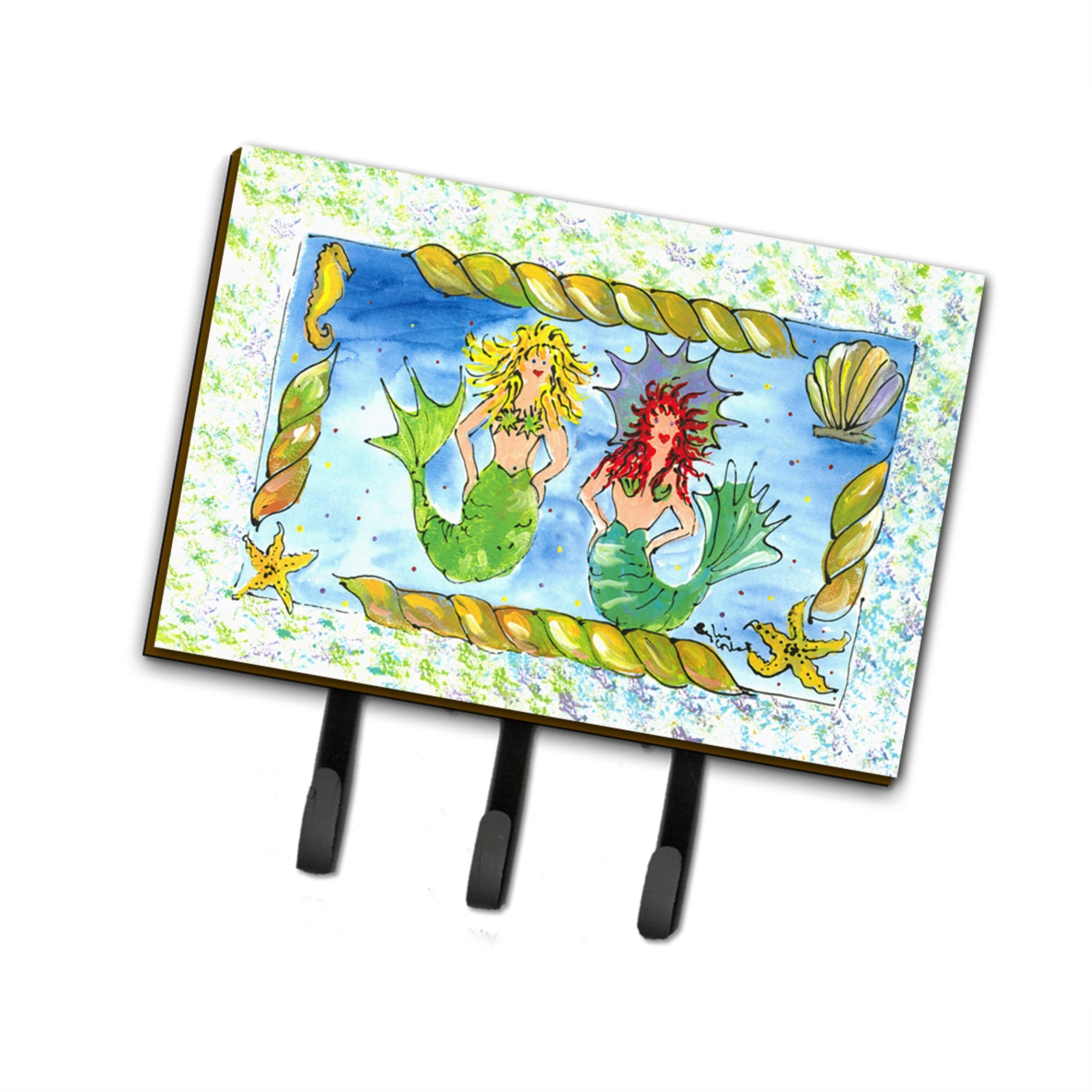 Caroline'S Treasures 8083Th68 Mermaid Leash Or Key Holder, Large, Multicolor