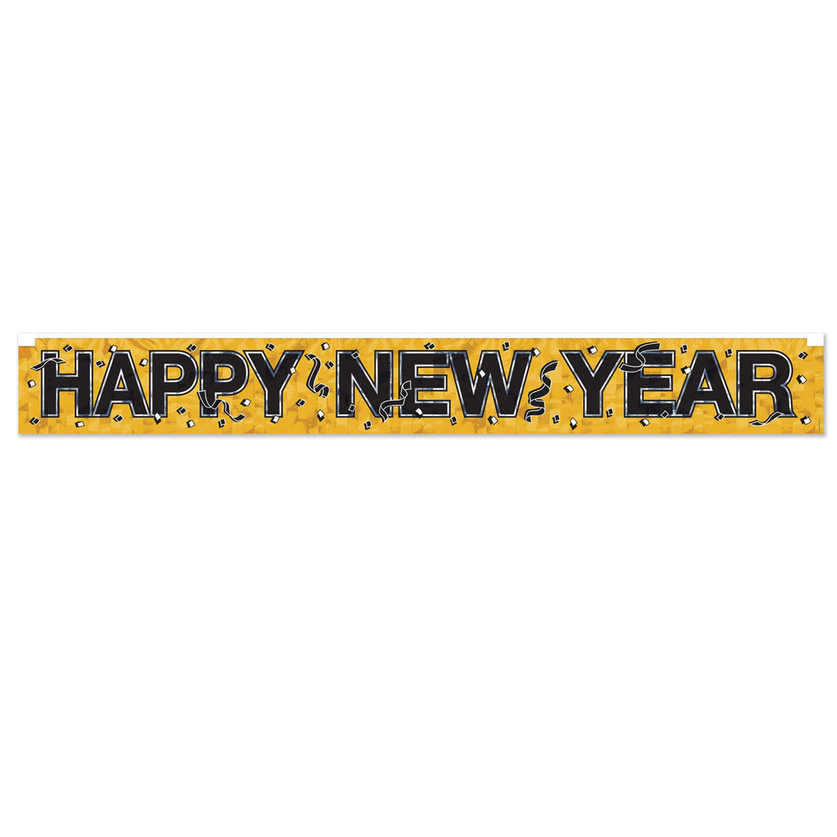 Metallic Happy New Year Fringe Banner, (Pack Of 12)