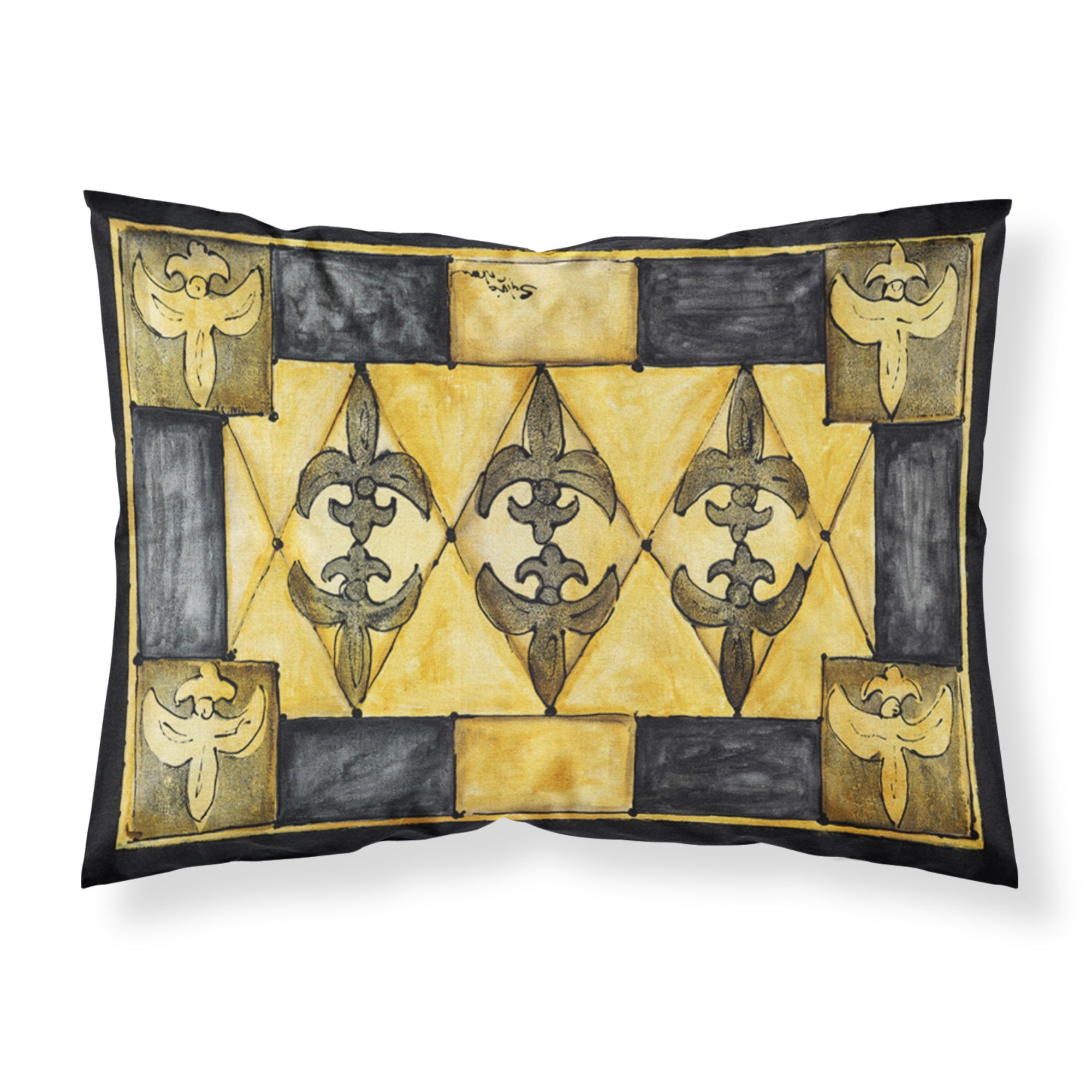Caroline'S Treasures 8089Pillowcase Fleur De Lis Moisture Wicking Fabric Standard Pillowcase, Large, Multicolor