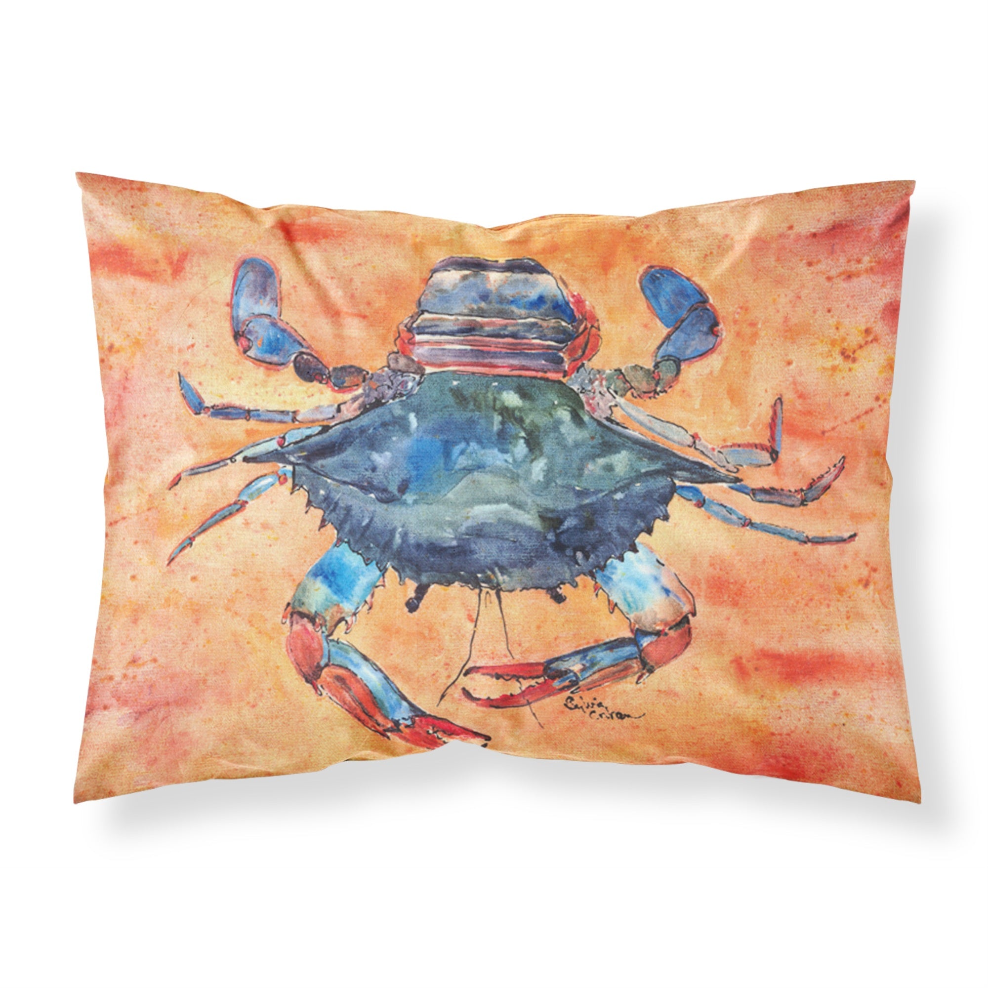 Caroline'S Treasures 8096Pillowcase Crab Moisture Wicking Fabric Standard Pillowcase, Large, Multicolor