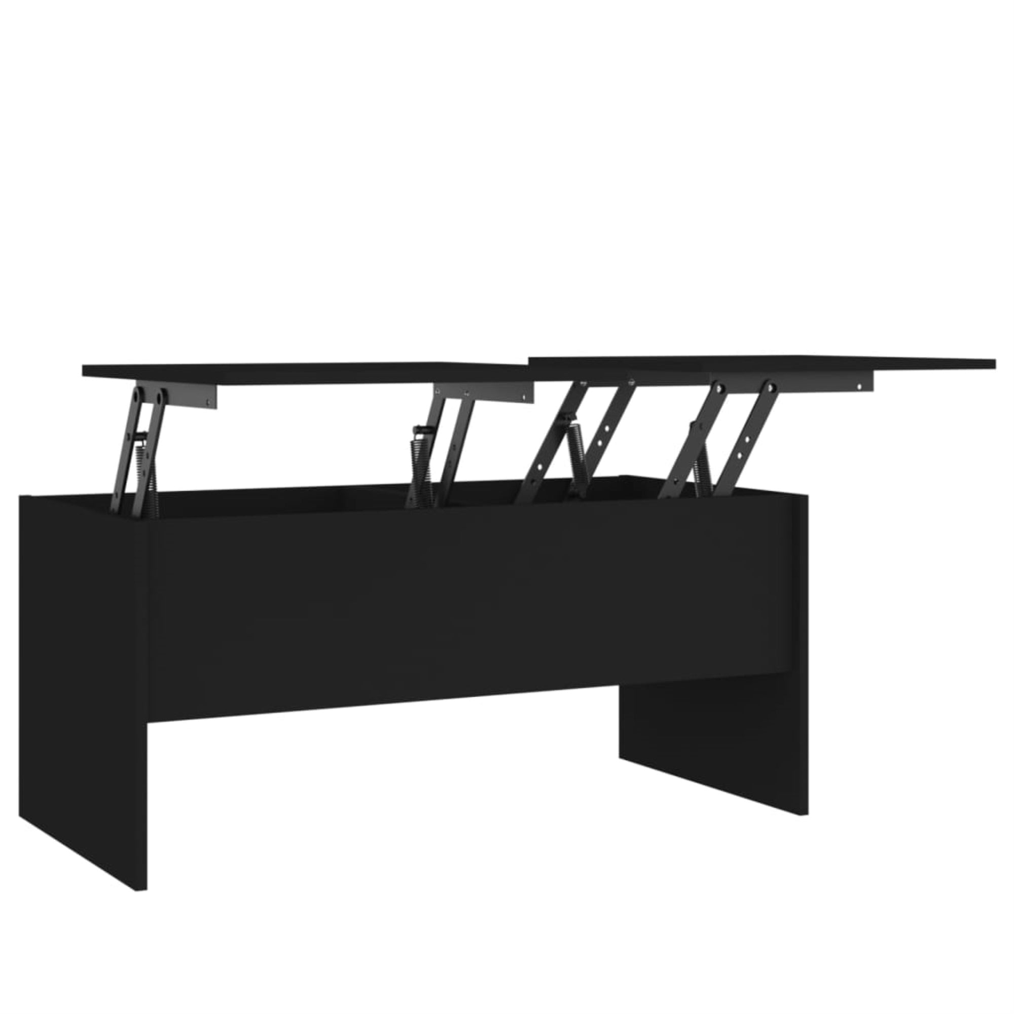 vidaXL Coffee Table Black 40.2″x19.9″x18.3″ Engineered Wood