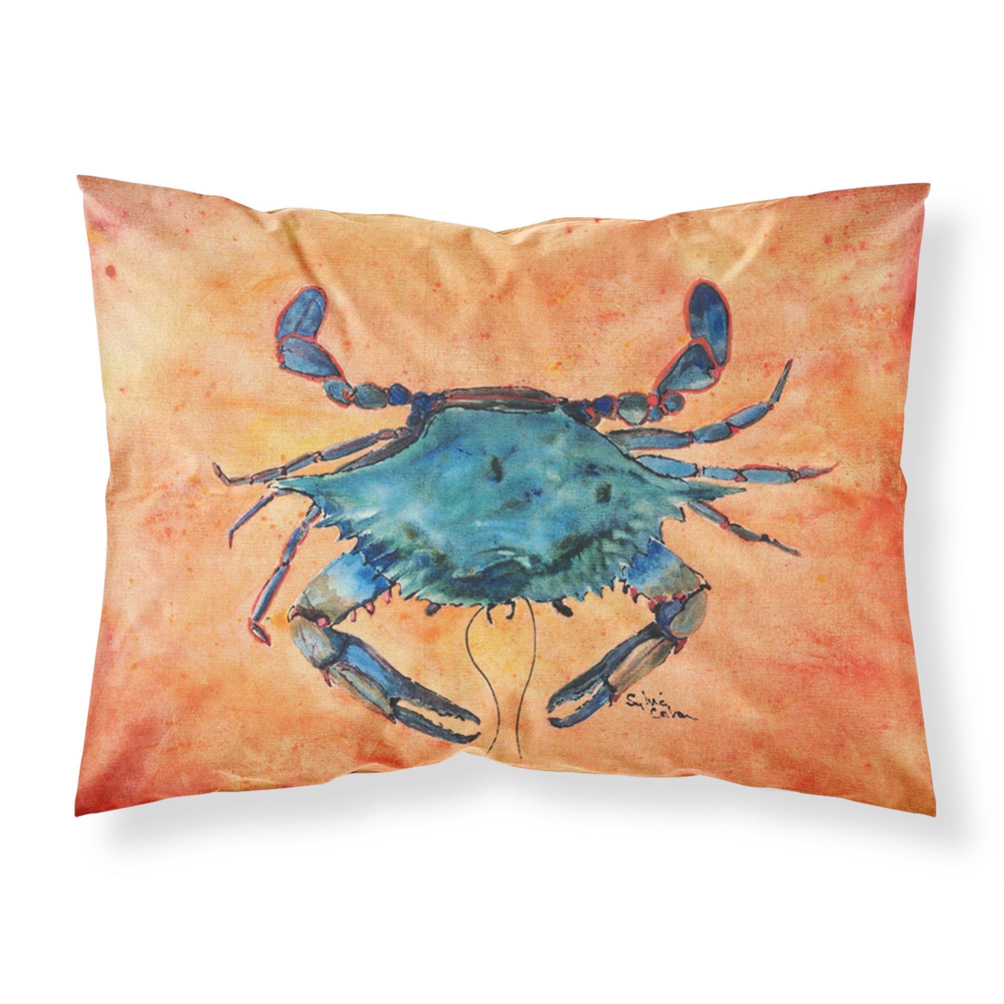 Caroline'S Treasures 8097Pillowcase Crab Moisture Wicking Fabric Standard Pillowcase, Large, Multicolor