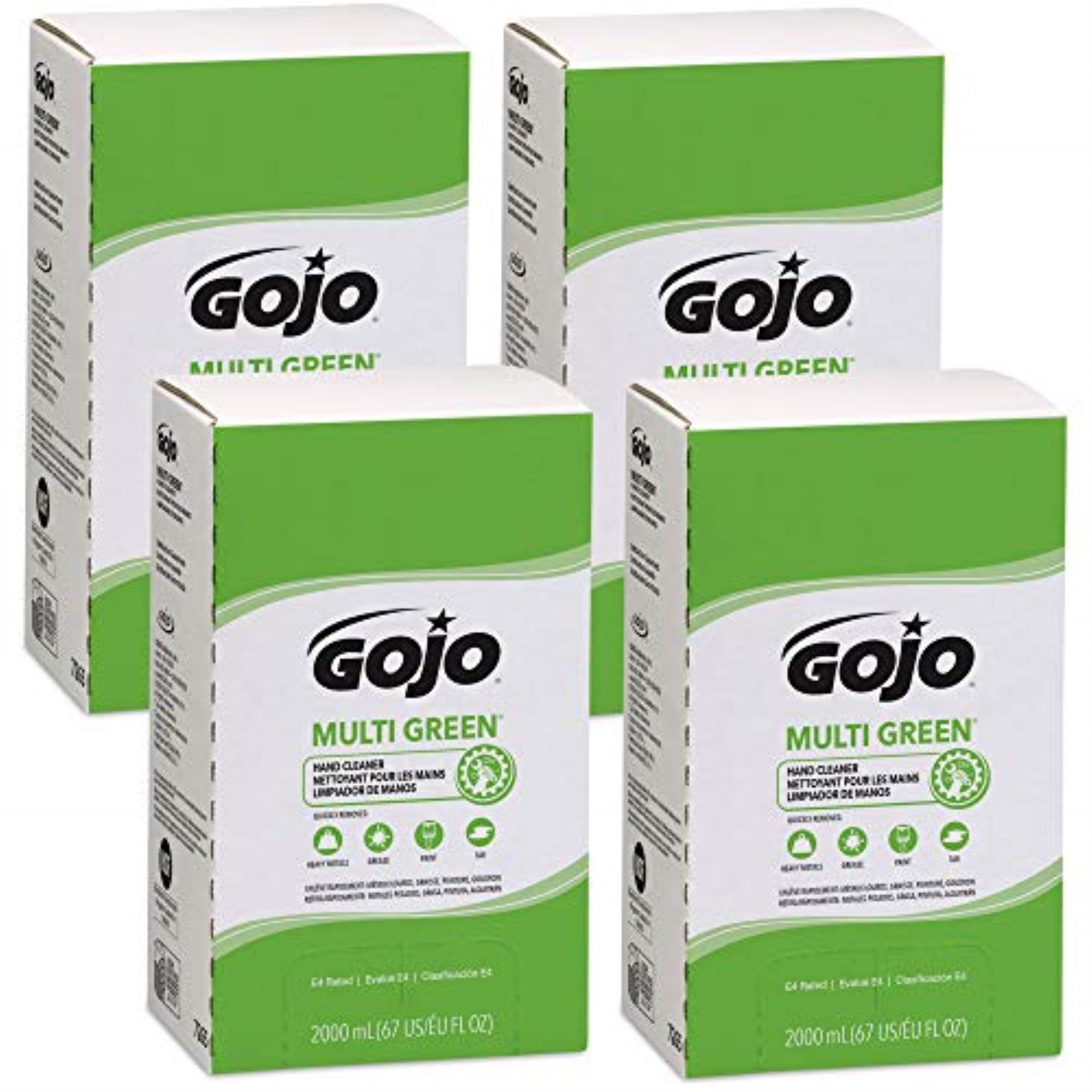8099368 Clnr Hand Multi-Grn2000 Gojo Multi Green Citrus Scent Hand Cleaner Dispenser Refill 2000 Ml (Pack Of 4)