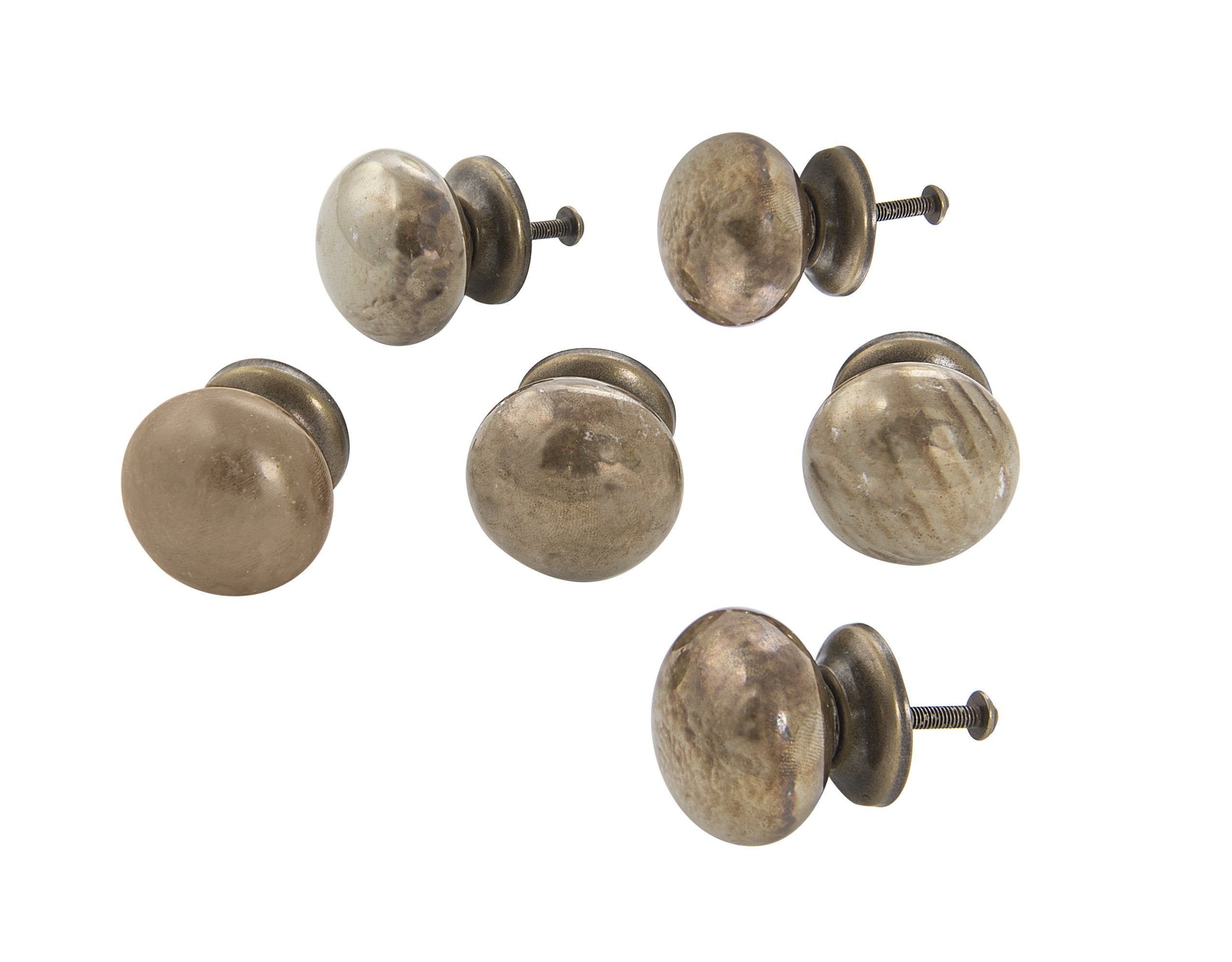 Dritz Home 47017A Ceramic Fancy Glaze Knob, Sand (6-Piece)