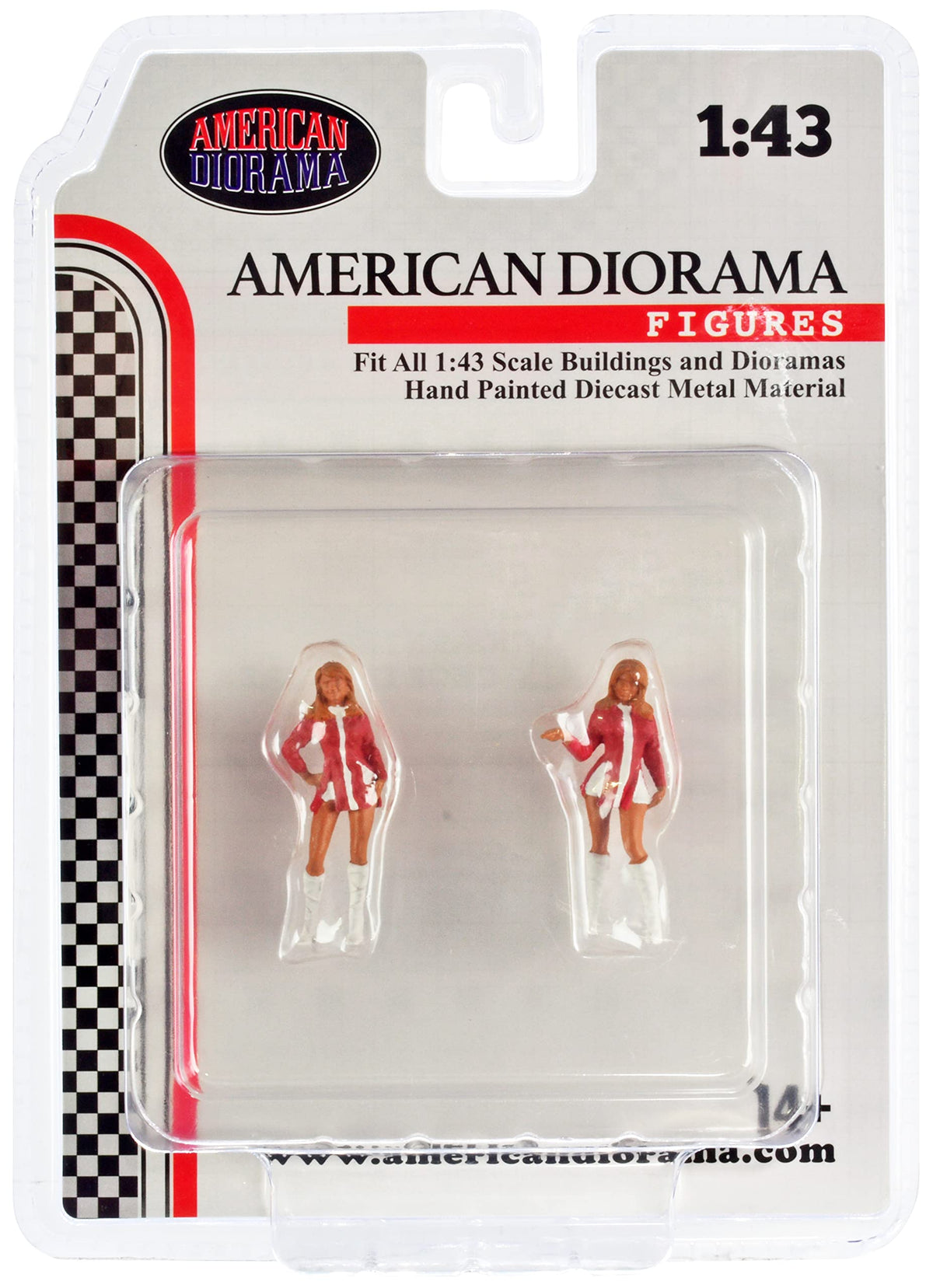 Race Day Two Diecast Figures Set 6 For 1/43 Scale Models By American Diorama 38364