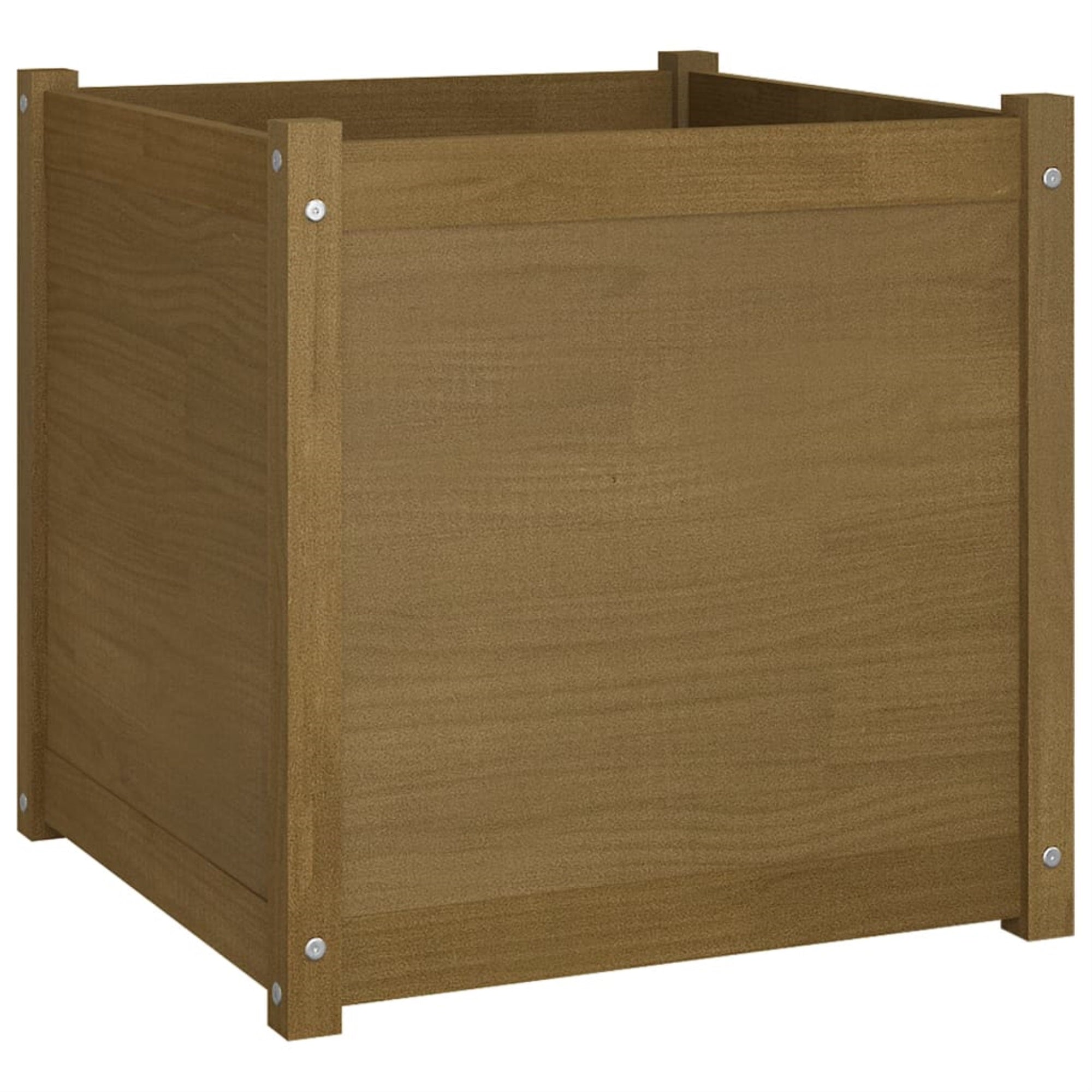 Vidaxl Garden Planter Honey Brown 23.6'X23.6'X23.6' Solid Wood Pine