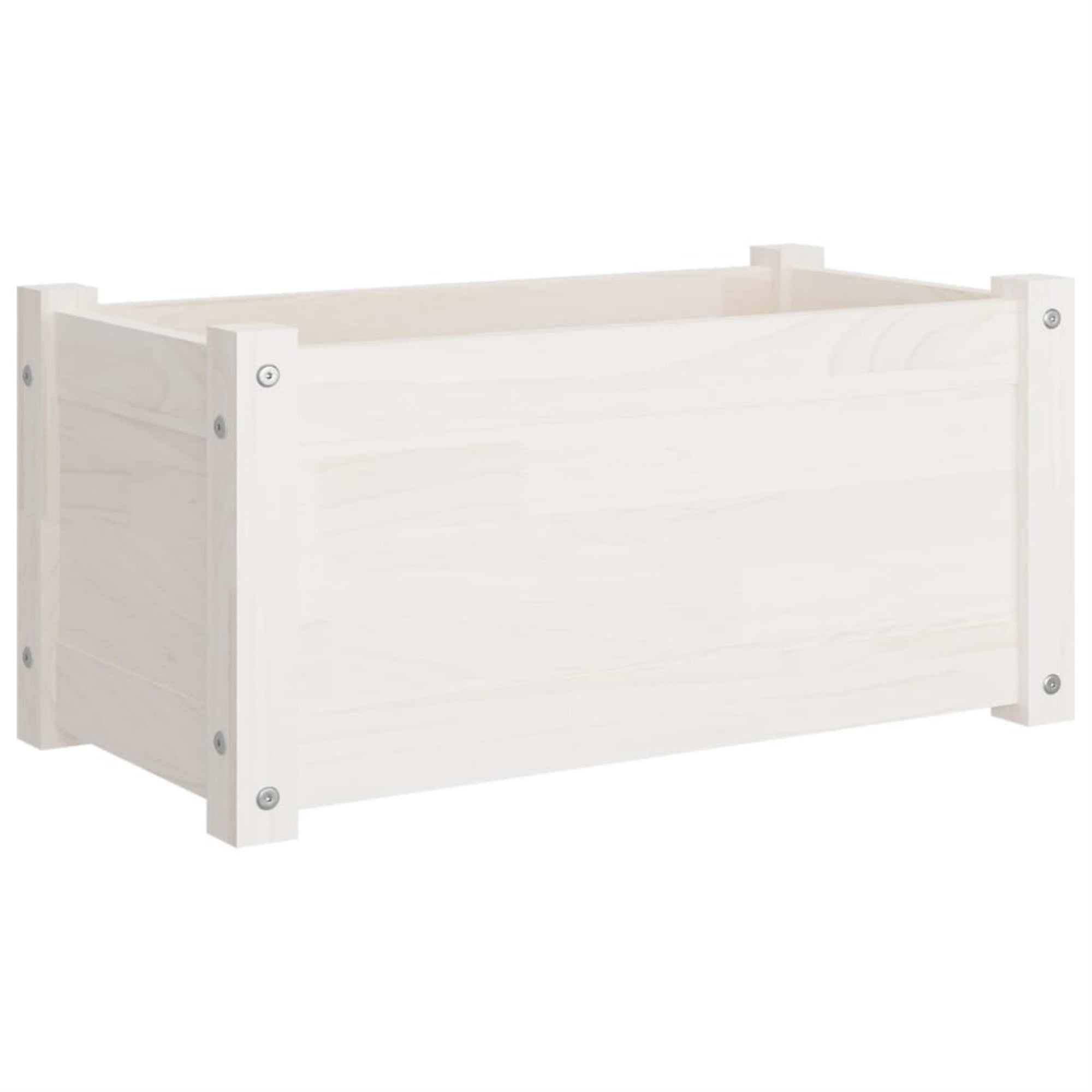 Vidaxl Garden Planter White 23.6'X12.2'X12.2' Solid Wood Pine
