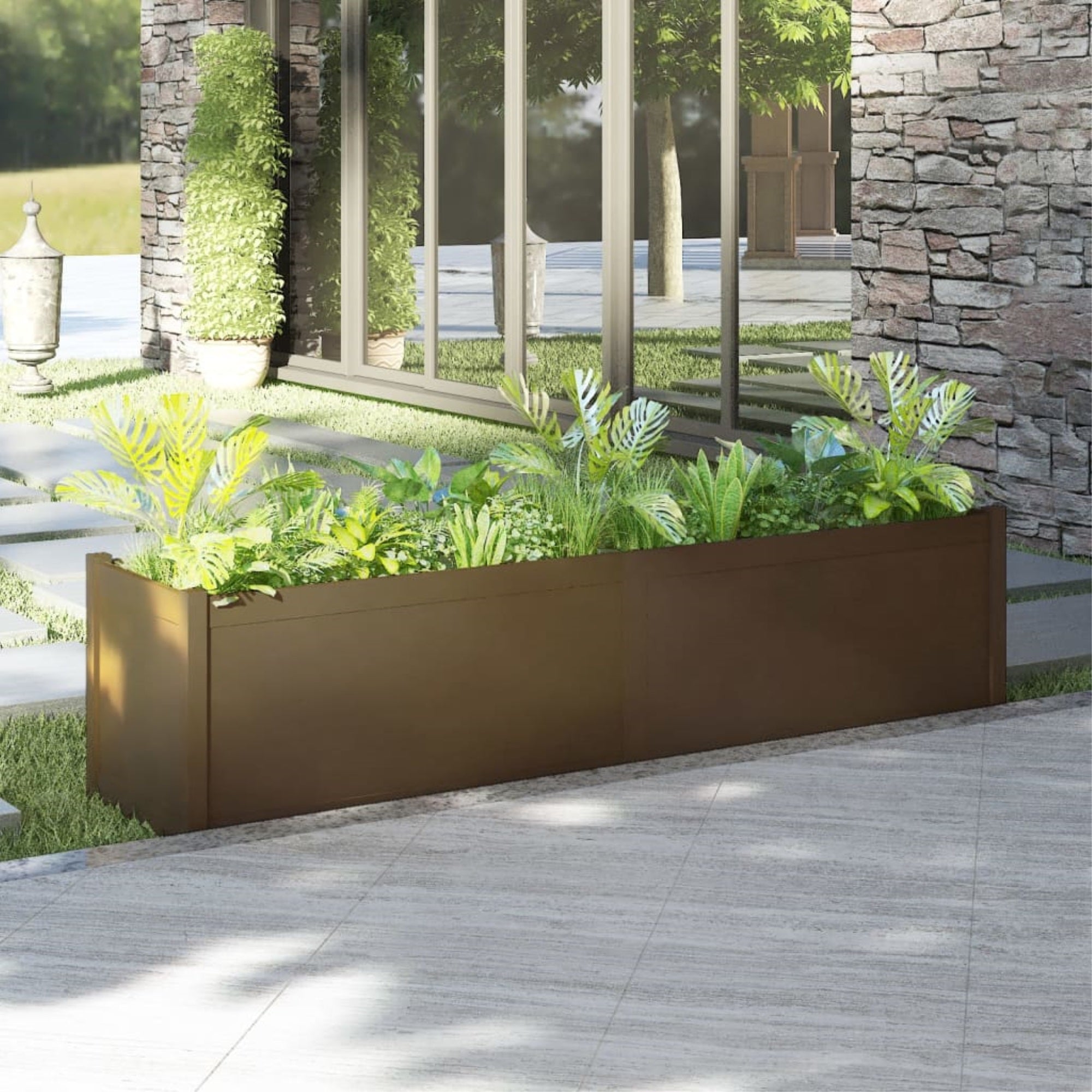 Vidaxl Garden Planter Honey Brown 78.7'X19.7'X19.7' Solid Wood Pine