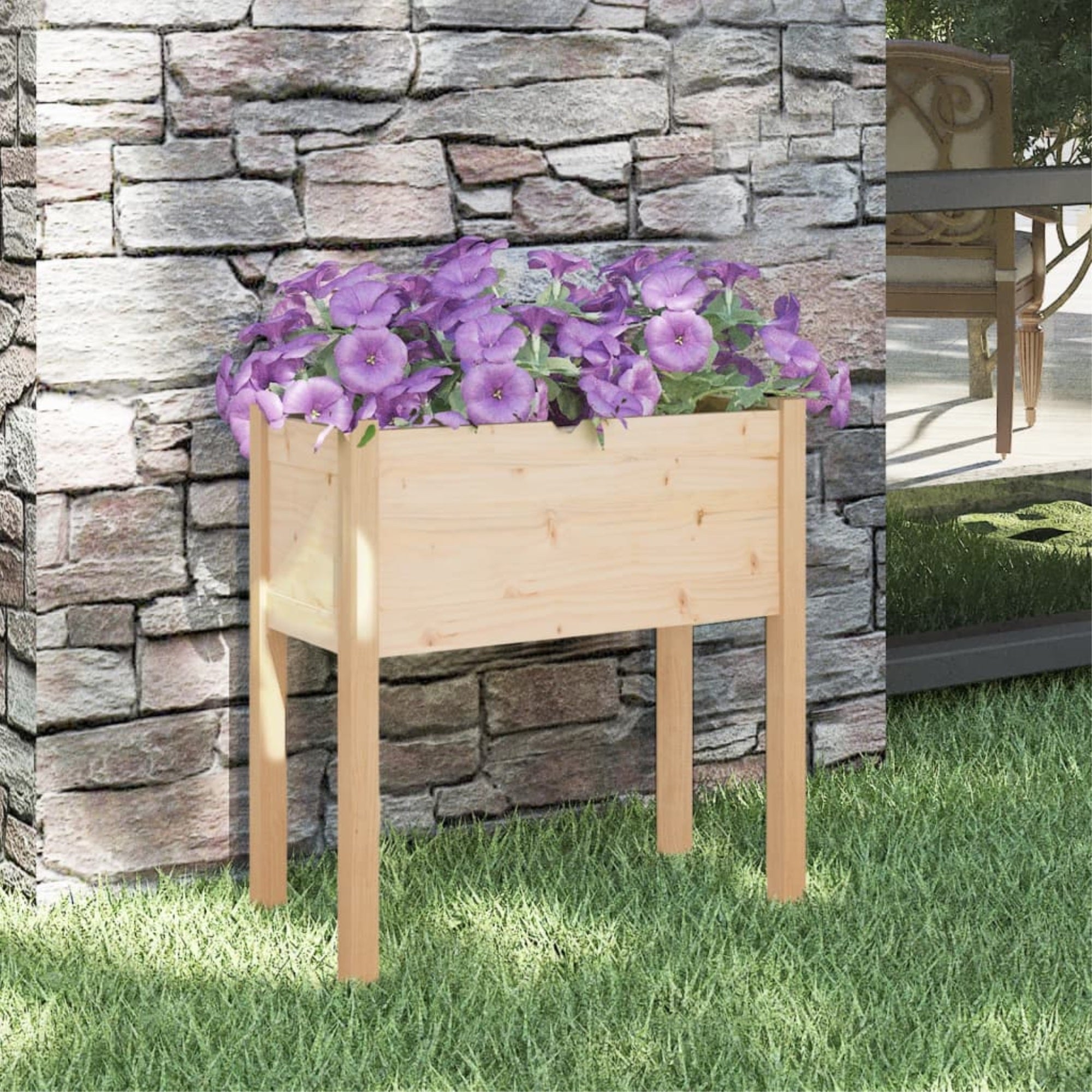 Vidaxl Garden Planter 27.6'X12.2'X27.6' Solid Wood Pine