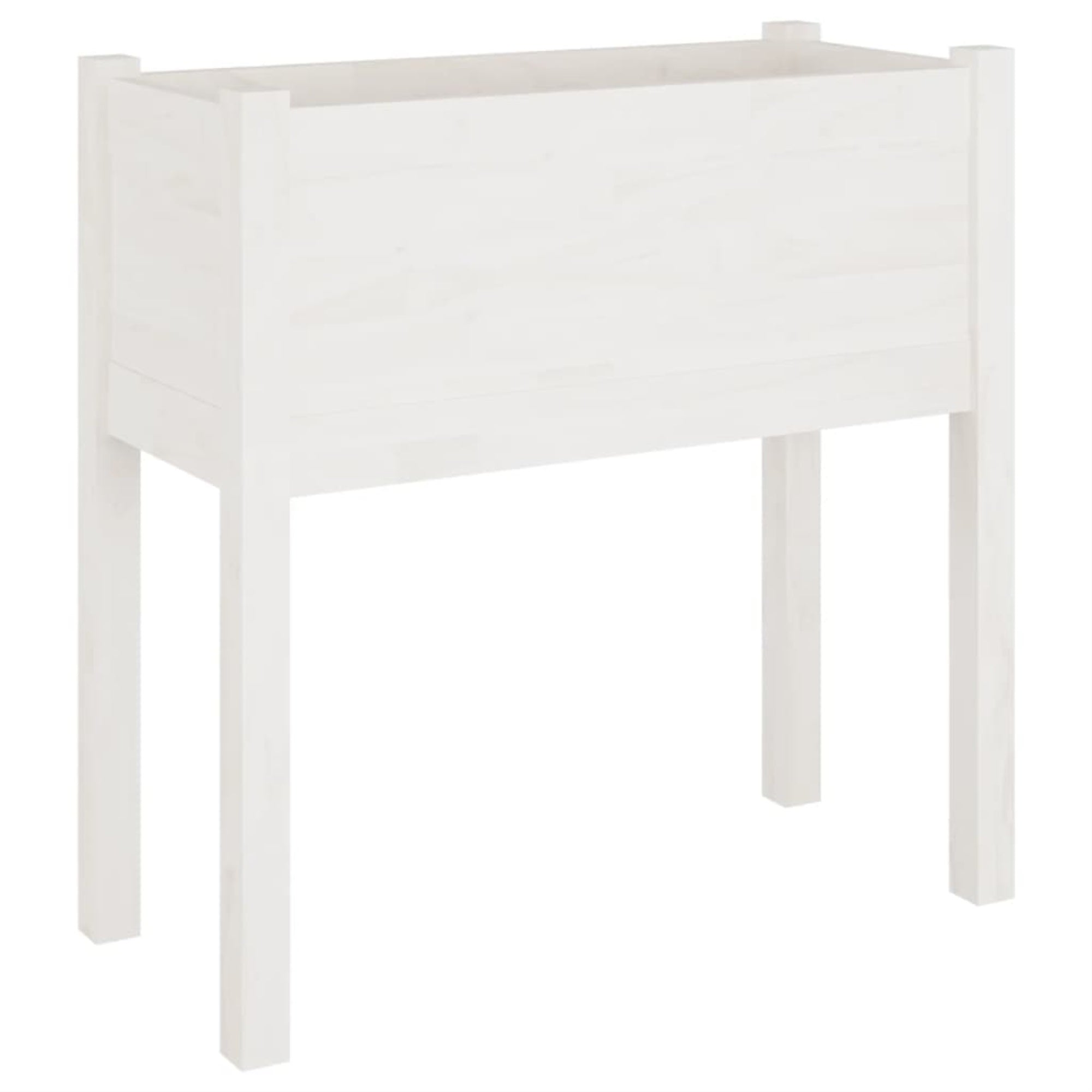Vidaxl Garden Planter White 27.6'X12.2'X27.6' Solid Wood Pine