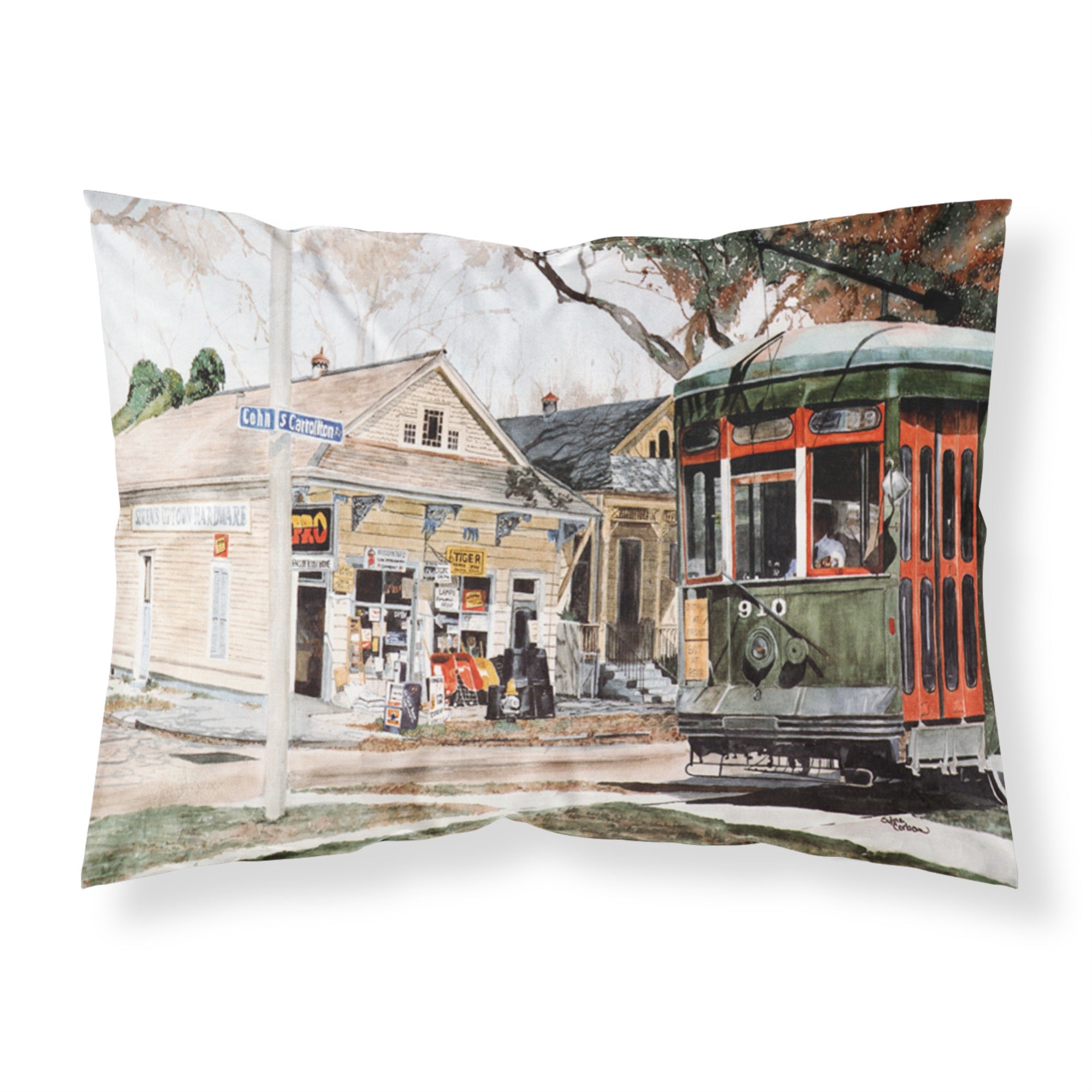 Caroline'S Treasures 8108Pillowcase New Orleans Streetcar Moisture Wicking Fabric Standard Pillowcase, Large, Multicolor