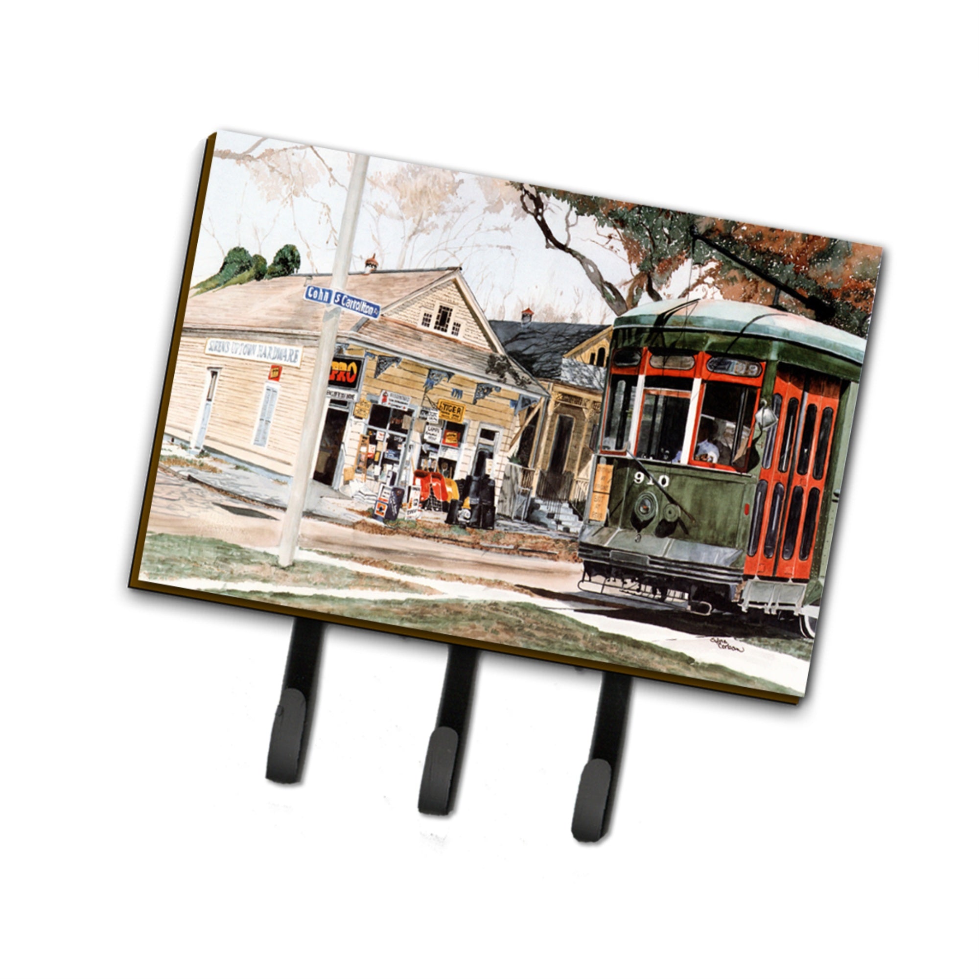 Caroline'S Treasures 8108Th68 New Orleans Streetcar Leash Holder Or Key Hook, Large, Multicolor