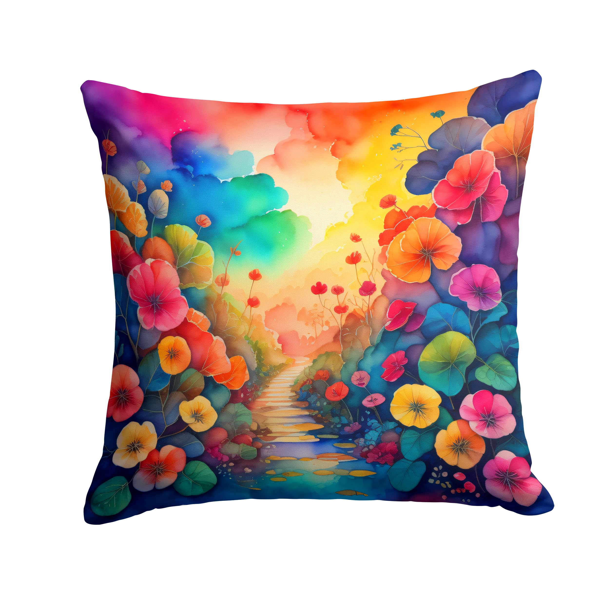 Colorful Begonias Throw Pillow