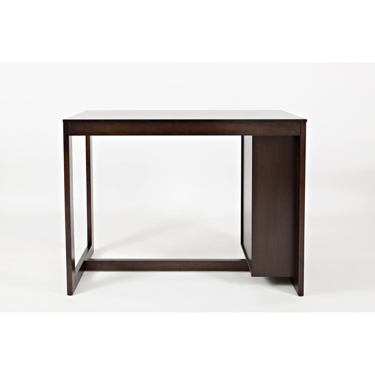 Tribeca Counter Height 48' Contemporary Dining Table With Built-In Shelving