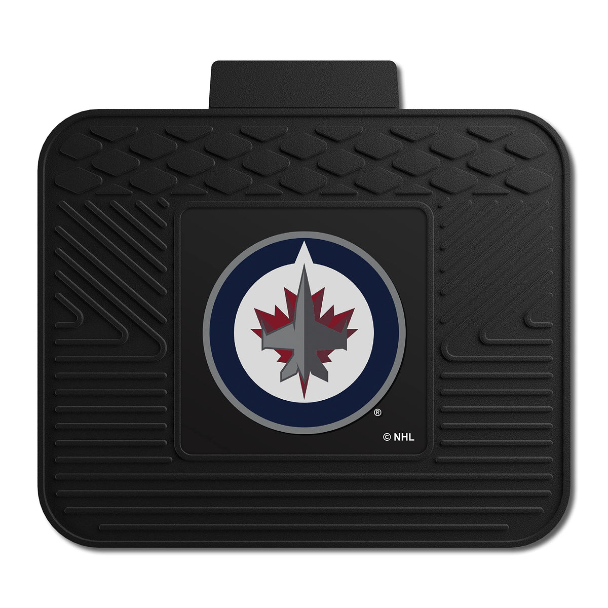 Fanmats 10759 Winnipeg Jets Back Row Utility Car Mat - 1 Piece - 14In. X 17In., All Weather Protection, Universal Fit, Molded Te