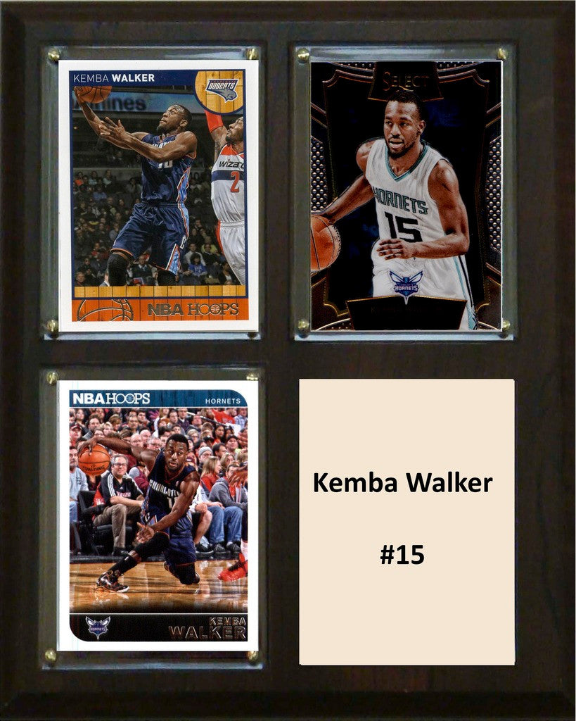 NBA 8x10″ Kemba Walker Charlotte Hornets Three Card Plaque