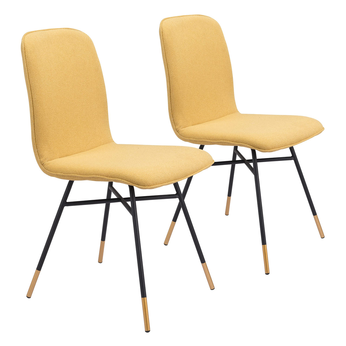 Zuo Var Dining Chair (Set Of 2) Yellow