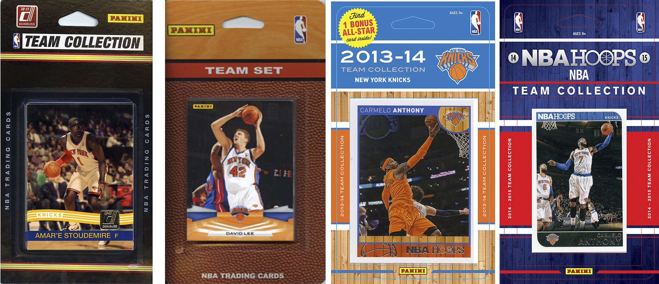 NBA New York Knicks 4 Different Licensed Trading Card Team Sets