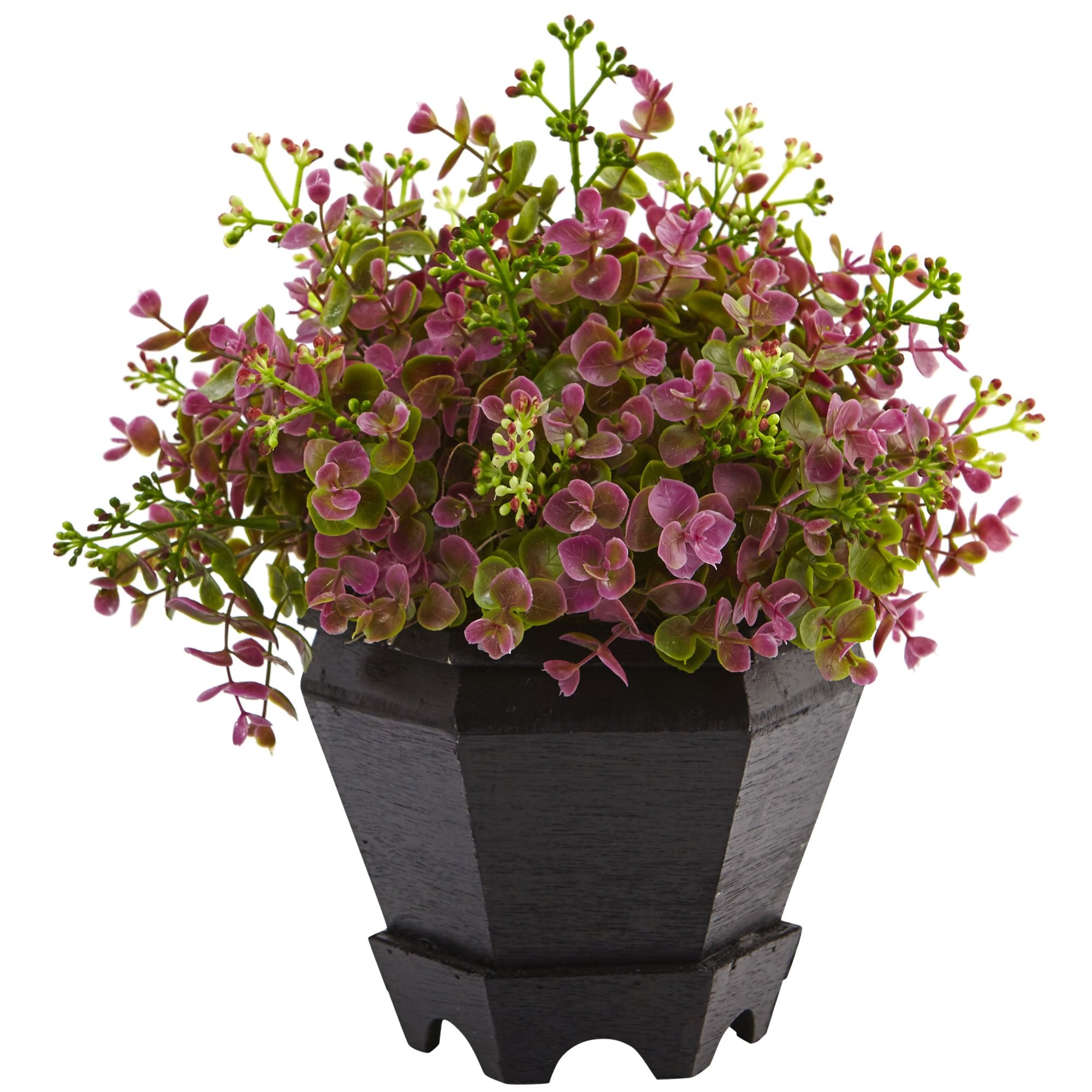 Nearly Natural 6891 13 Sedum & Eucalyptus Plant with Planter