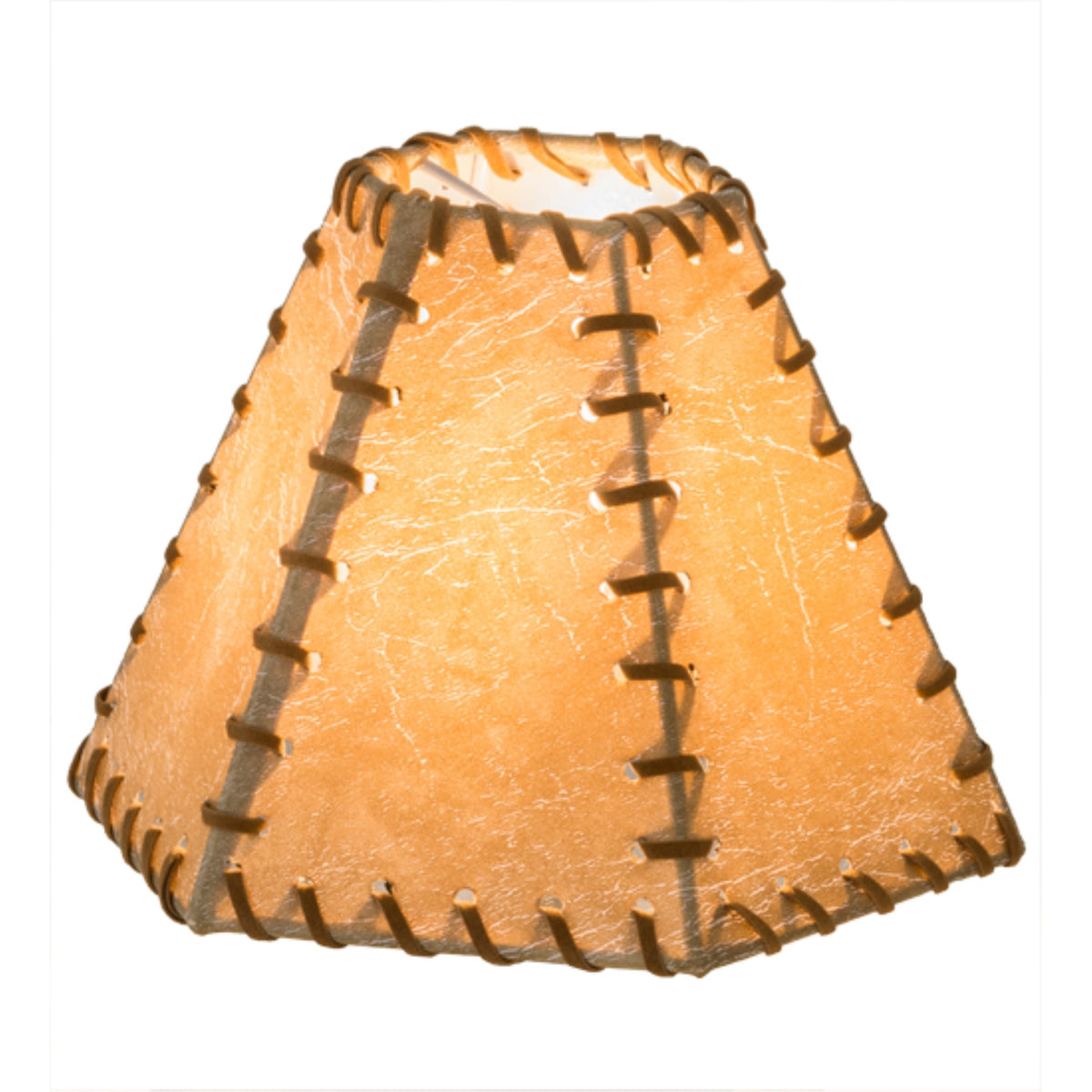 7'W X 5'H Faux Leather Tan Hexagon Shade